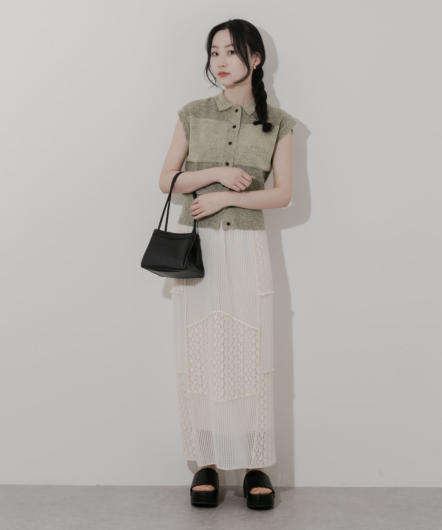 スクエアミニバッグ BLK -