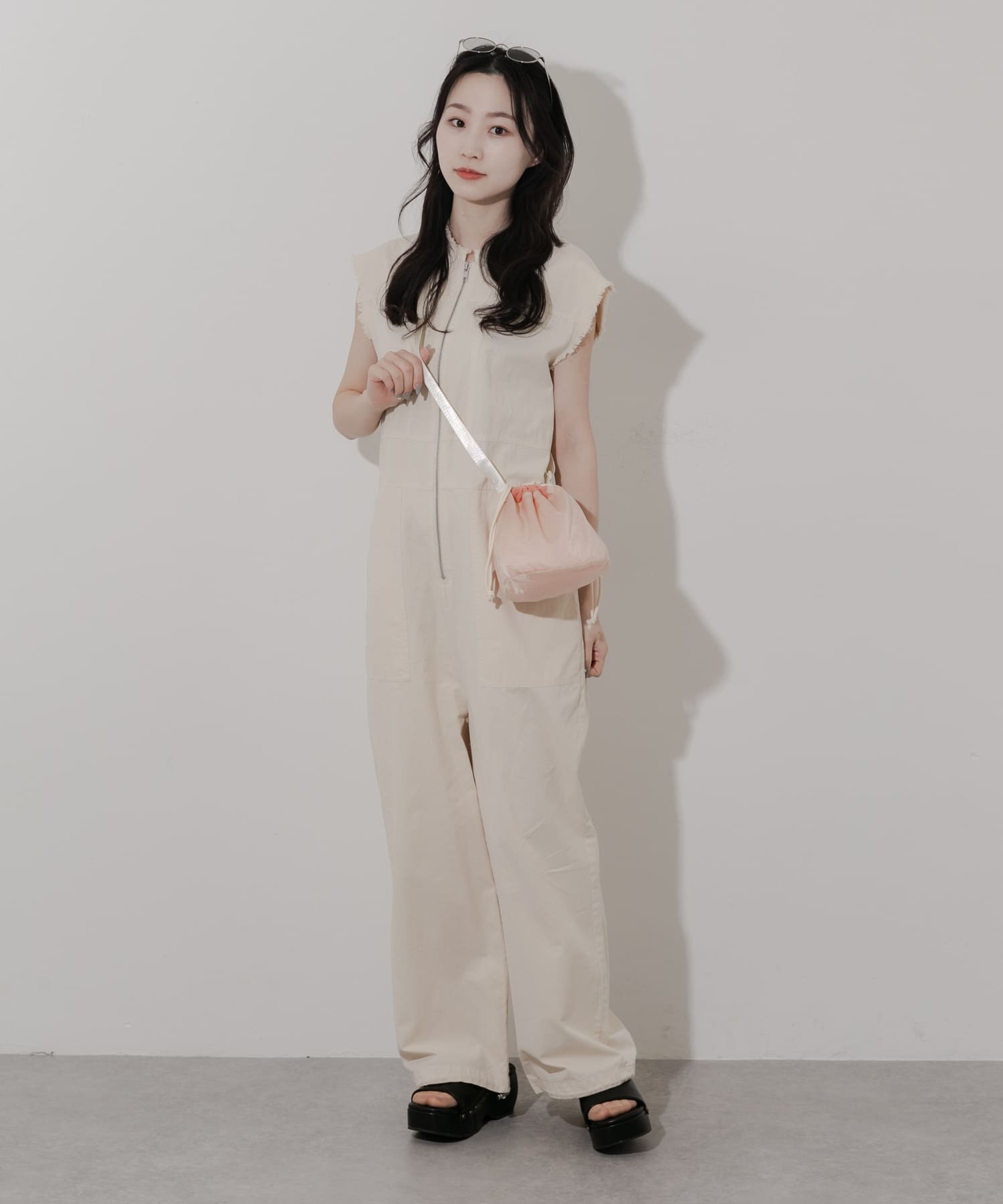 シアーキンチャクショルダー BEG/PNK -