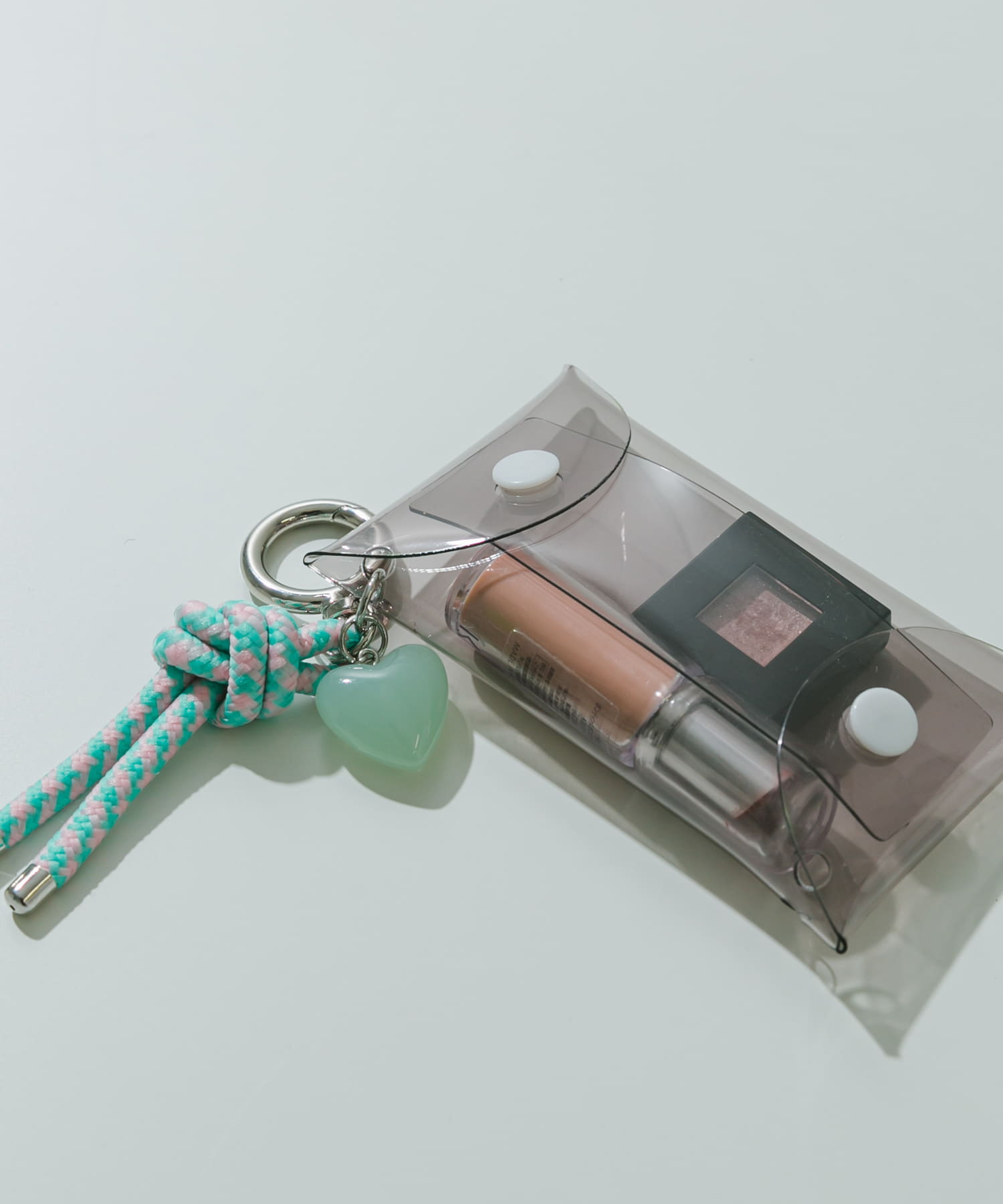 チャームセットクリアポーチ GRY -