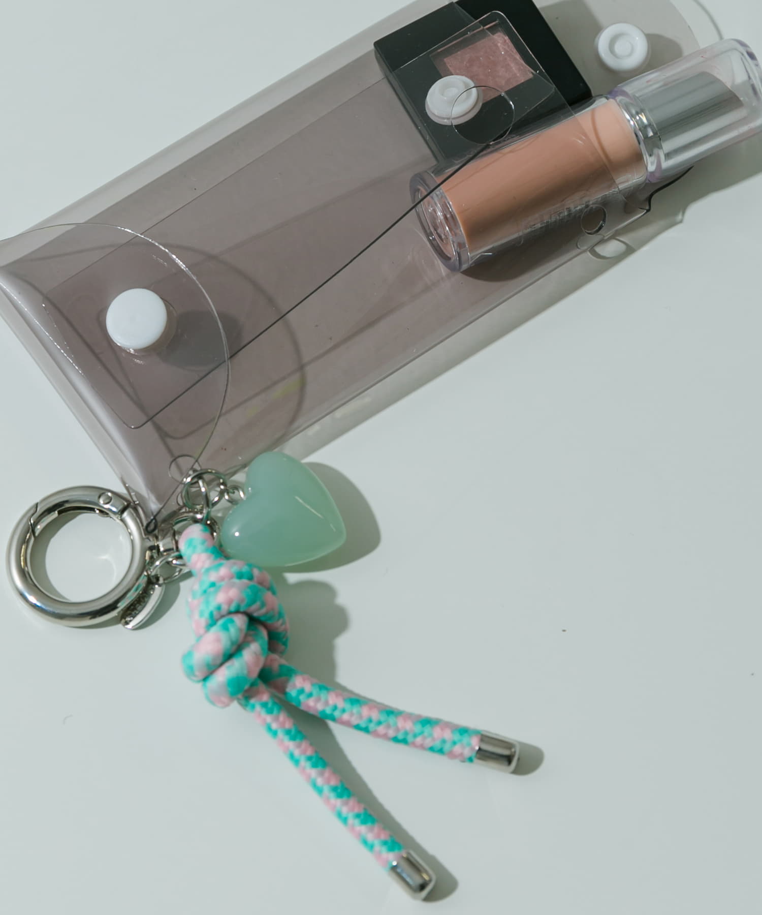 チャームセットクリアポーチ GRY -