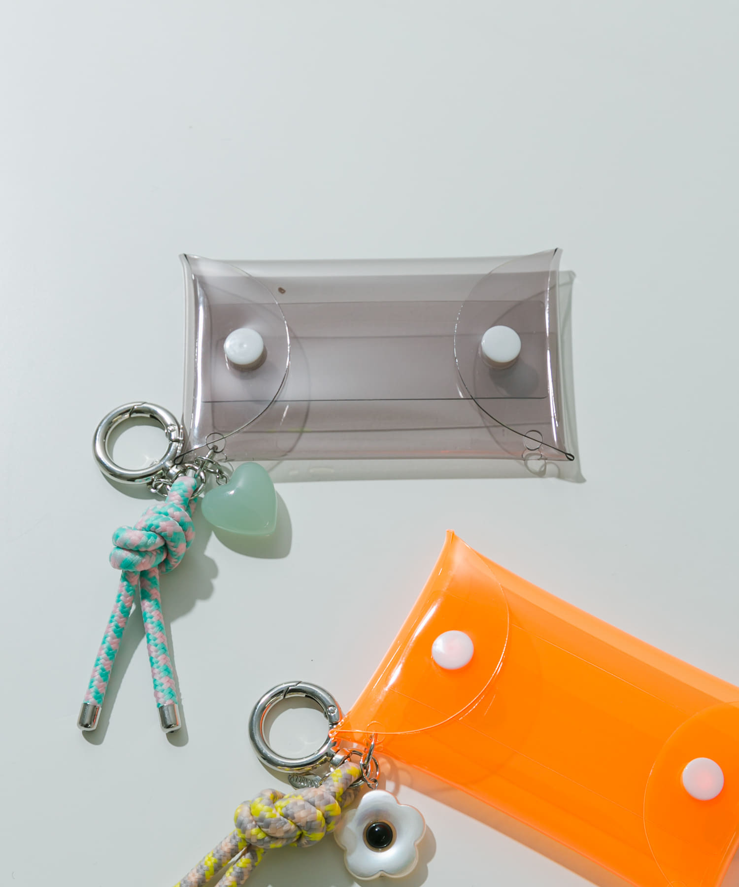 チャームセットクリアポーチ GRY -