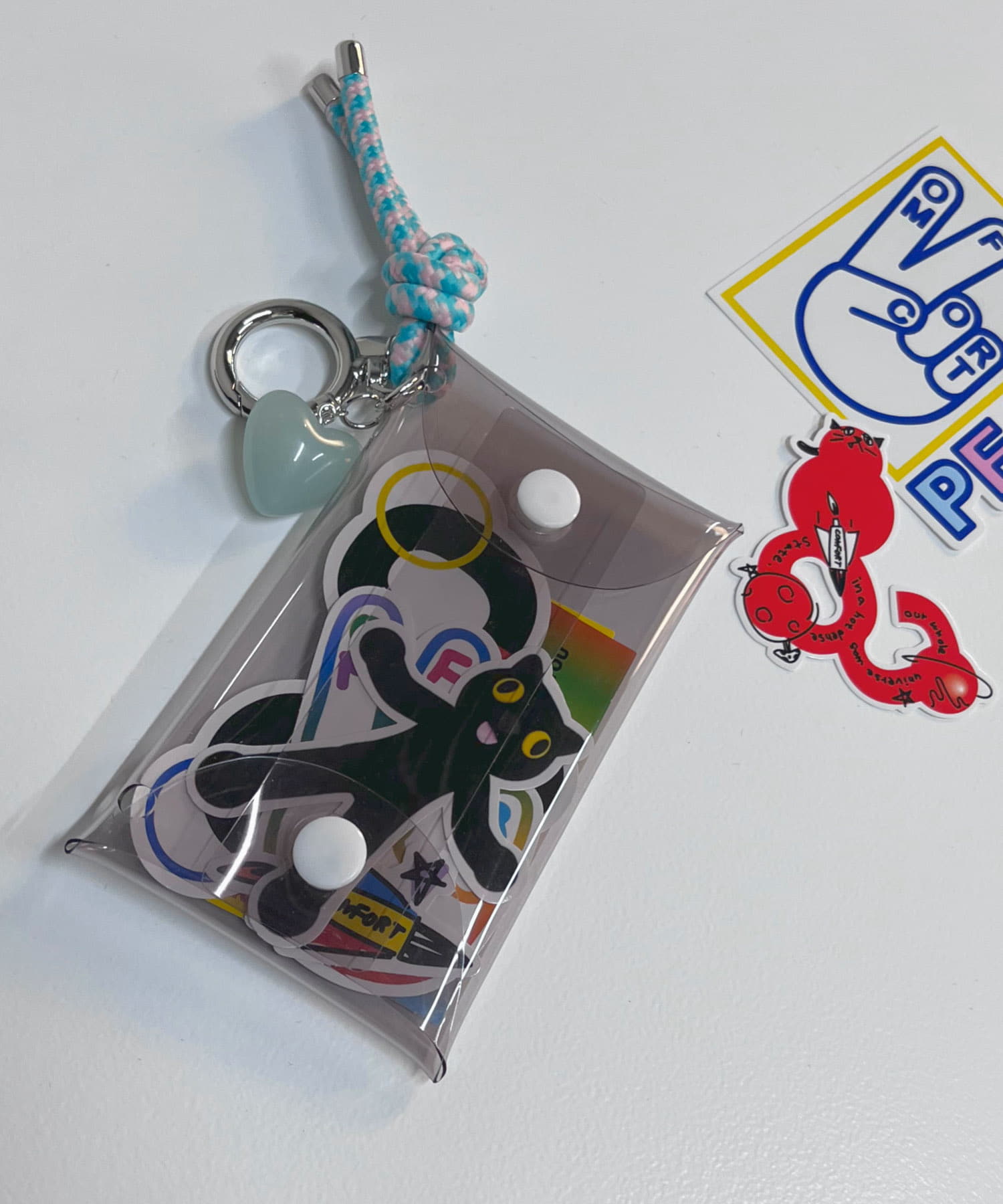 チャームセットクリアポーチ GRY -