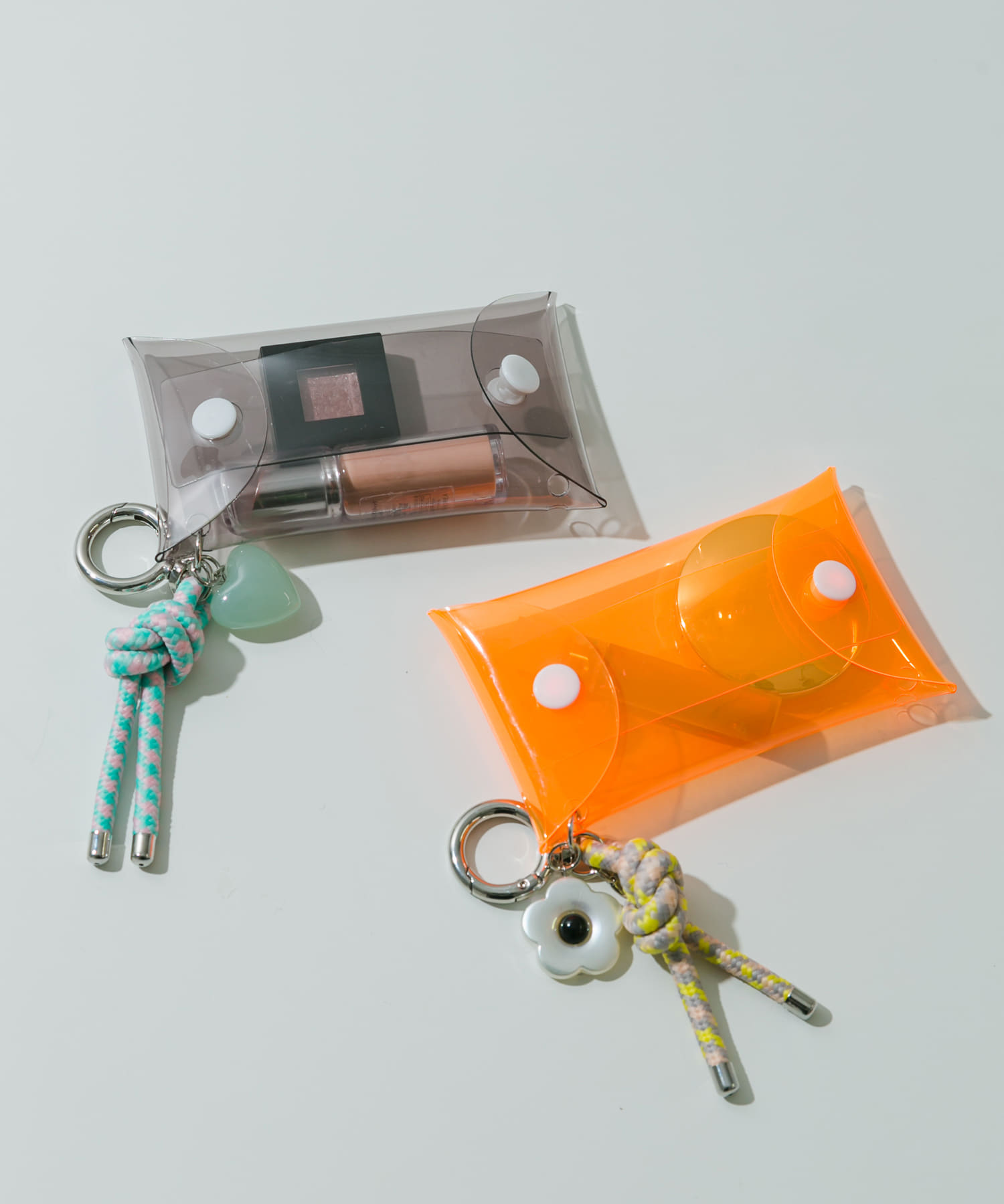 チャームセットクリアポーチ GRY -