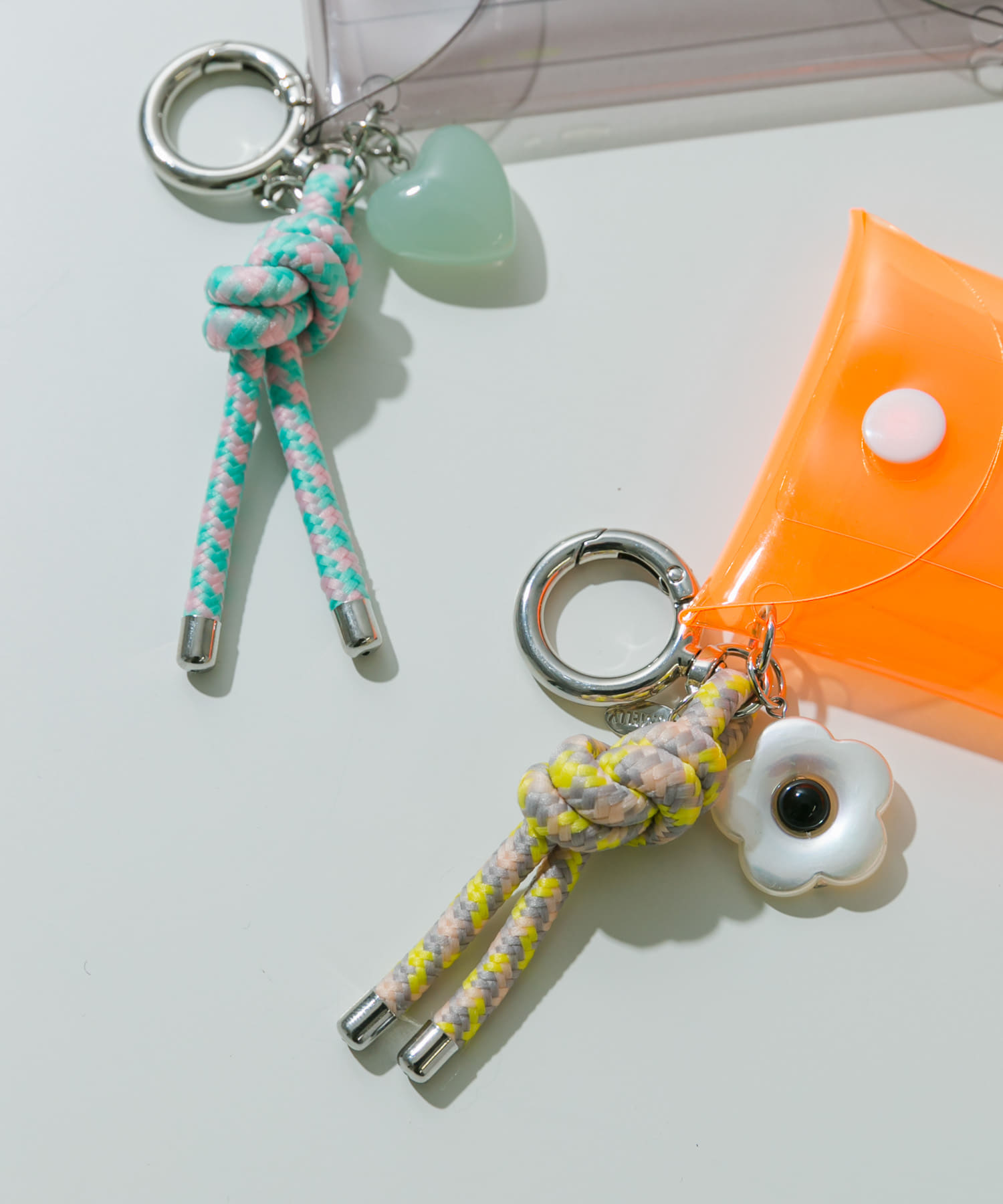 チャームセットクリアポーチ GRY -