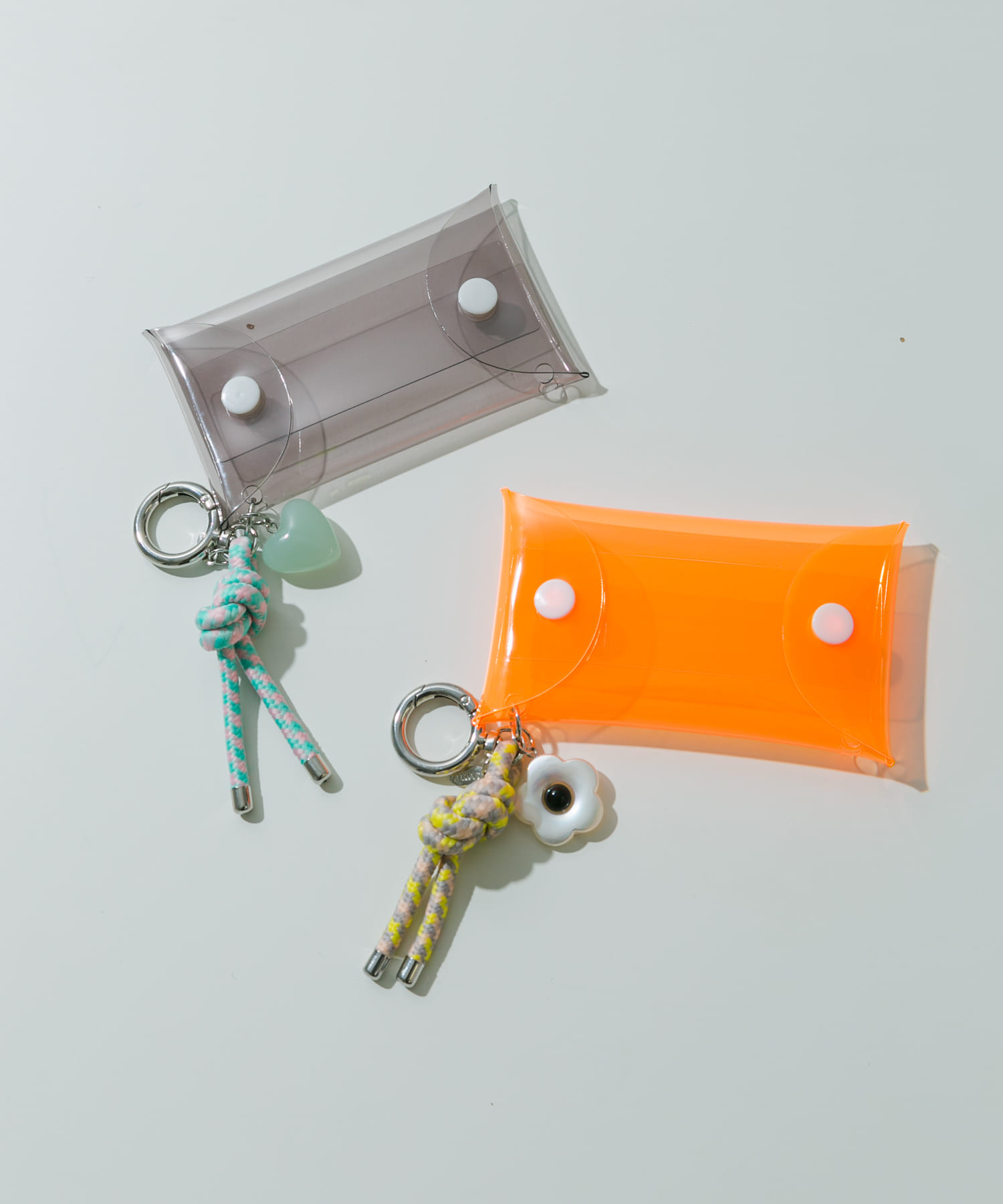 チャームセットクリアポーチ GRY -