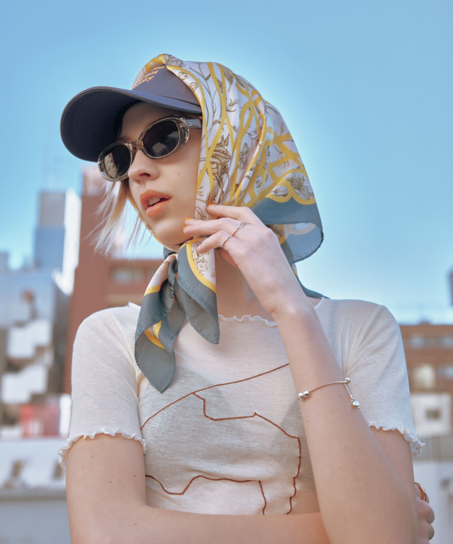 カラーロゴキャップ NVY -