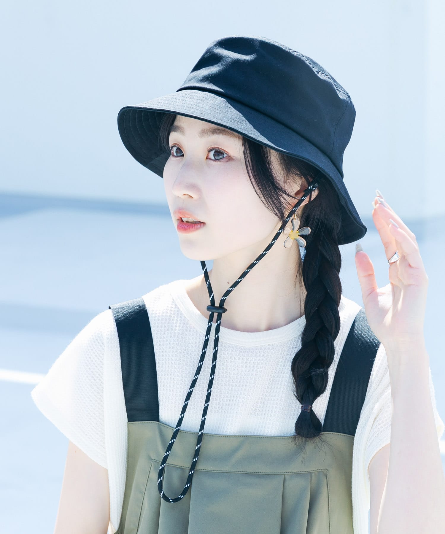 コットンドロストハット BLK -