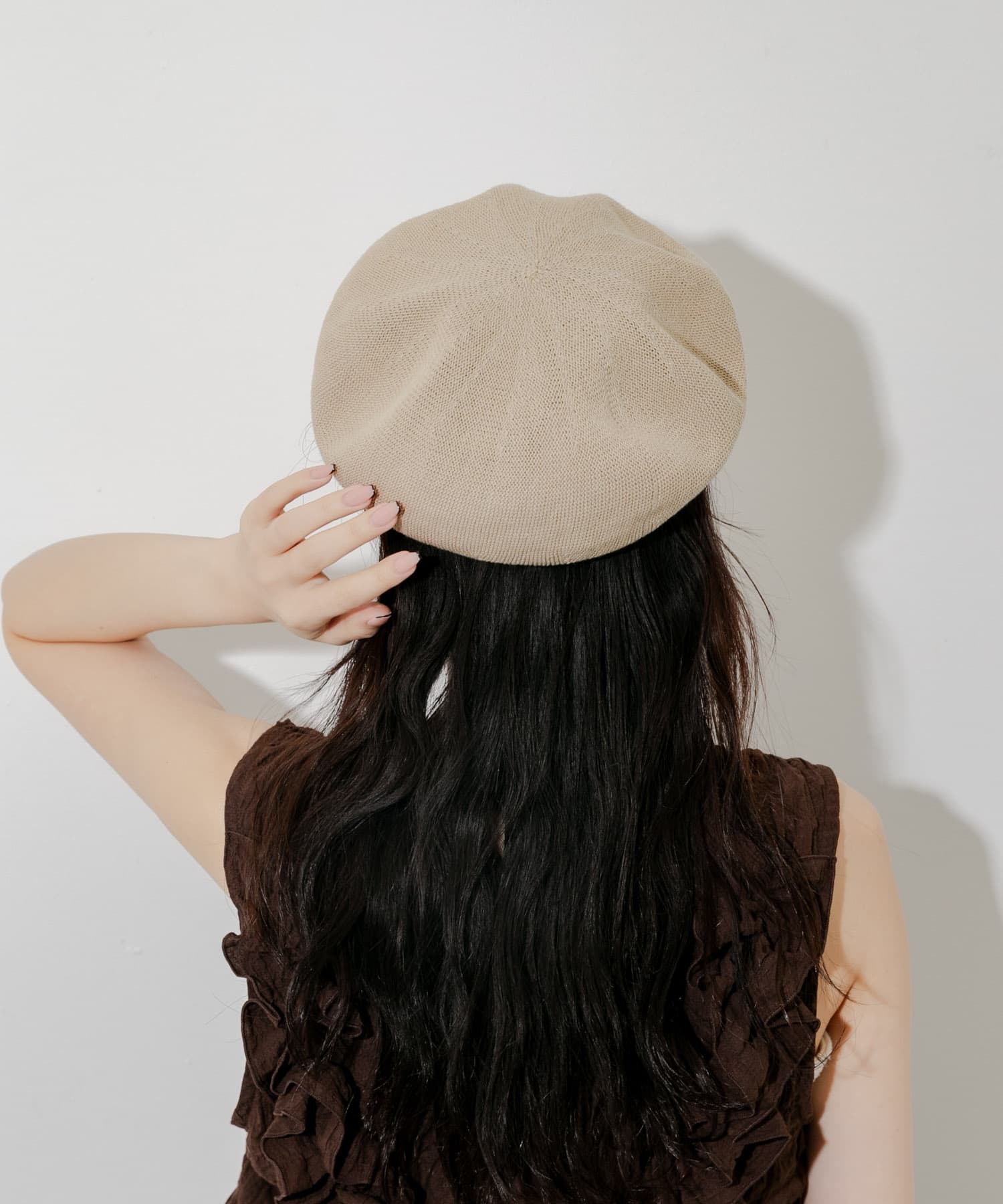 リネンミックスベレー BEG -