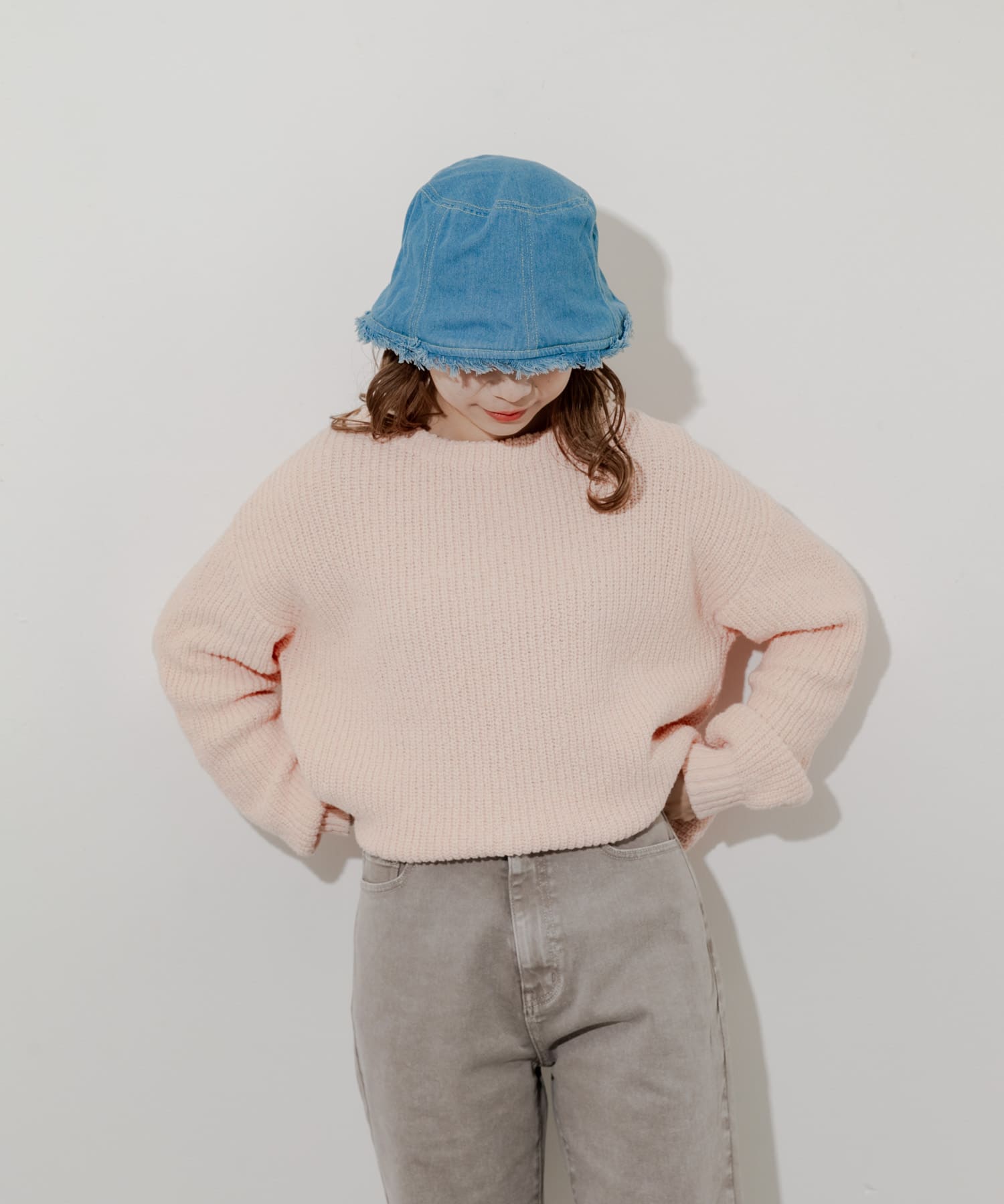 デニムフリンジハット L.BLU -