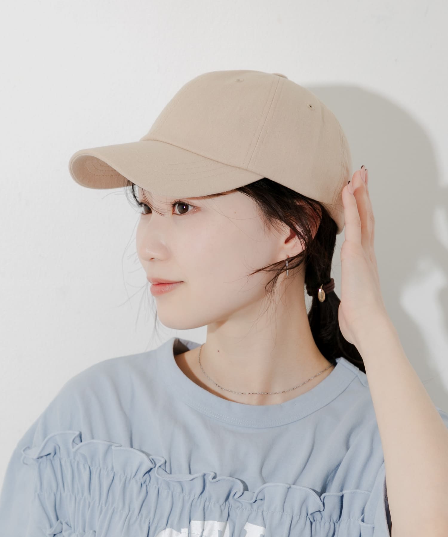 シンプルリネンキャップ BEG -