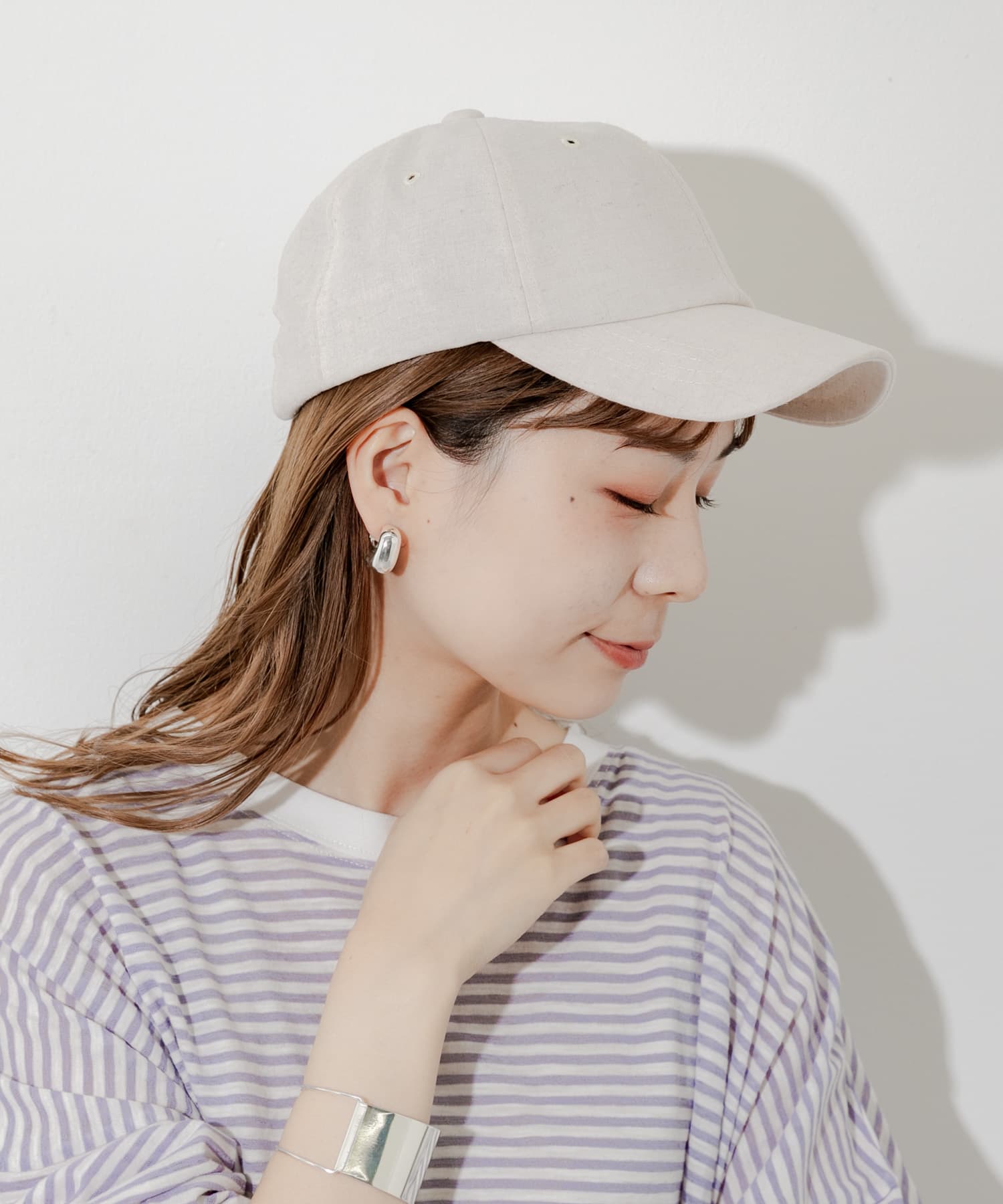 シンプルリネンキャップ IVO -