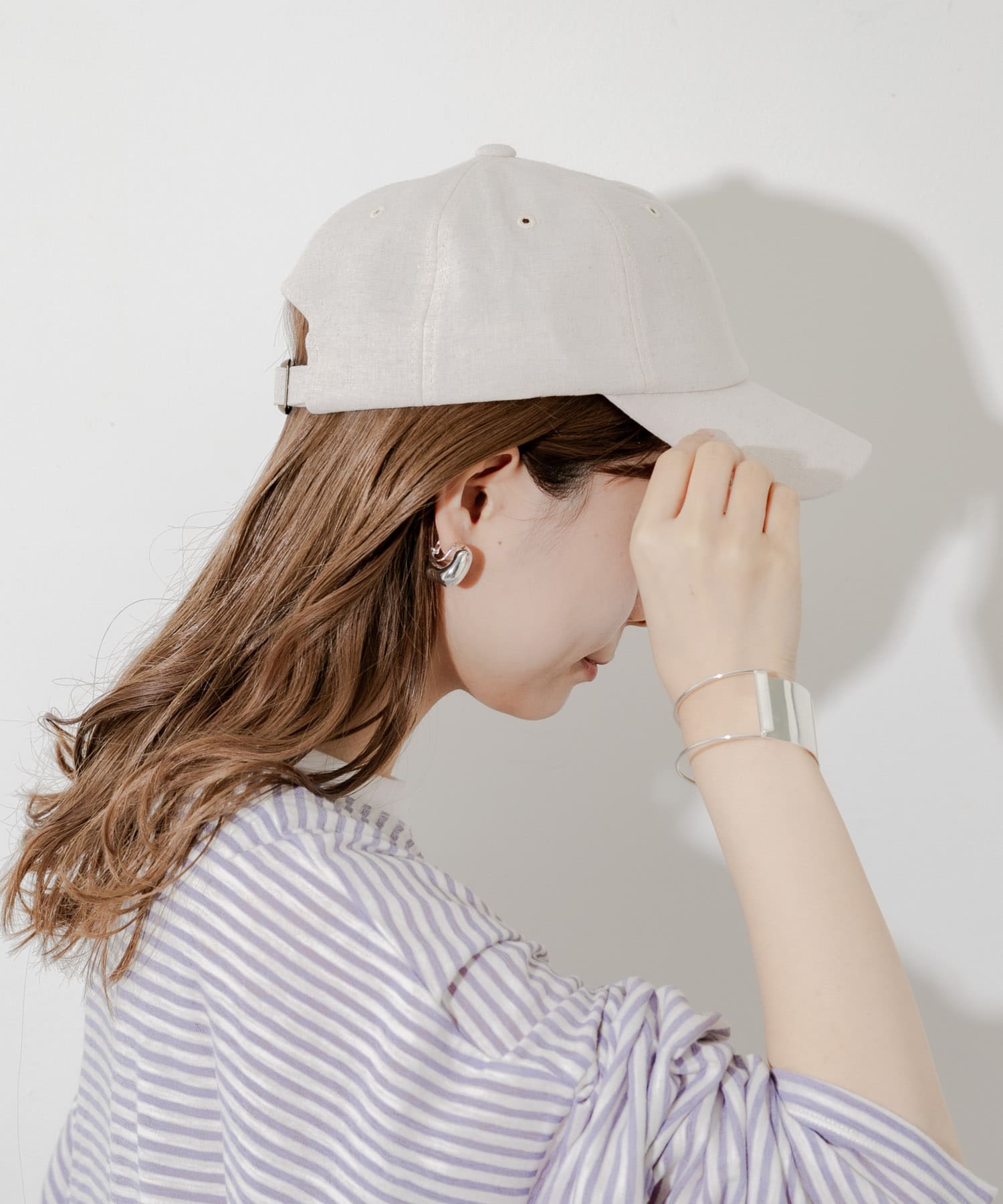シンプルリネンキャップ IVO -