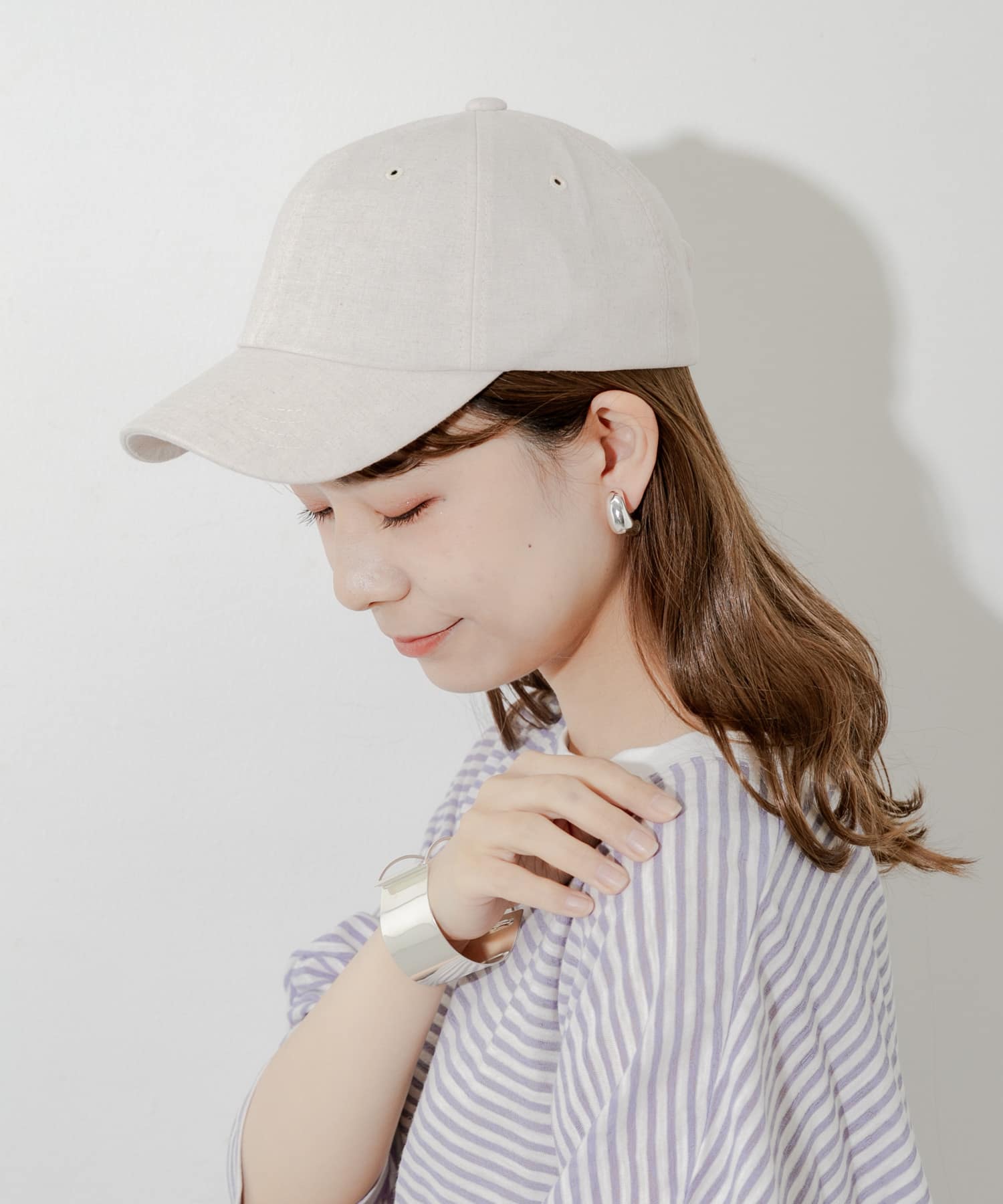 シンプルリネンキャップ IVO -
