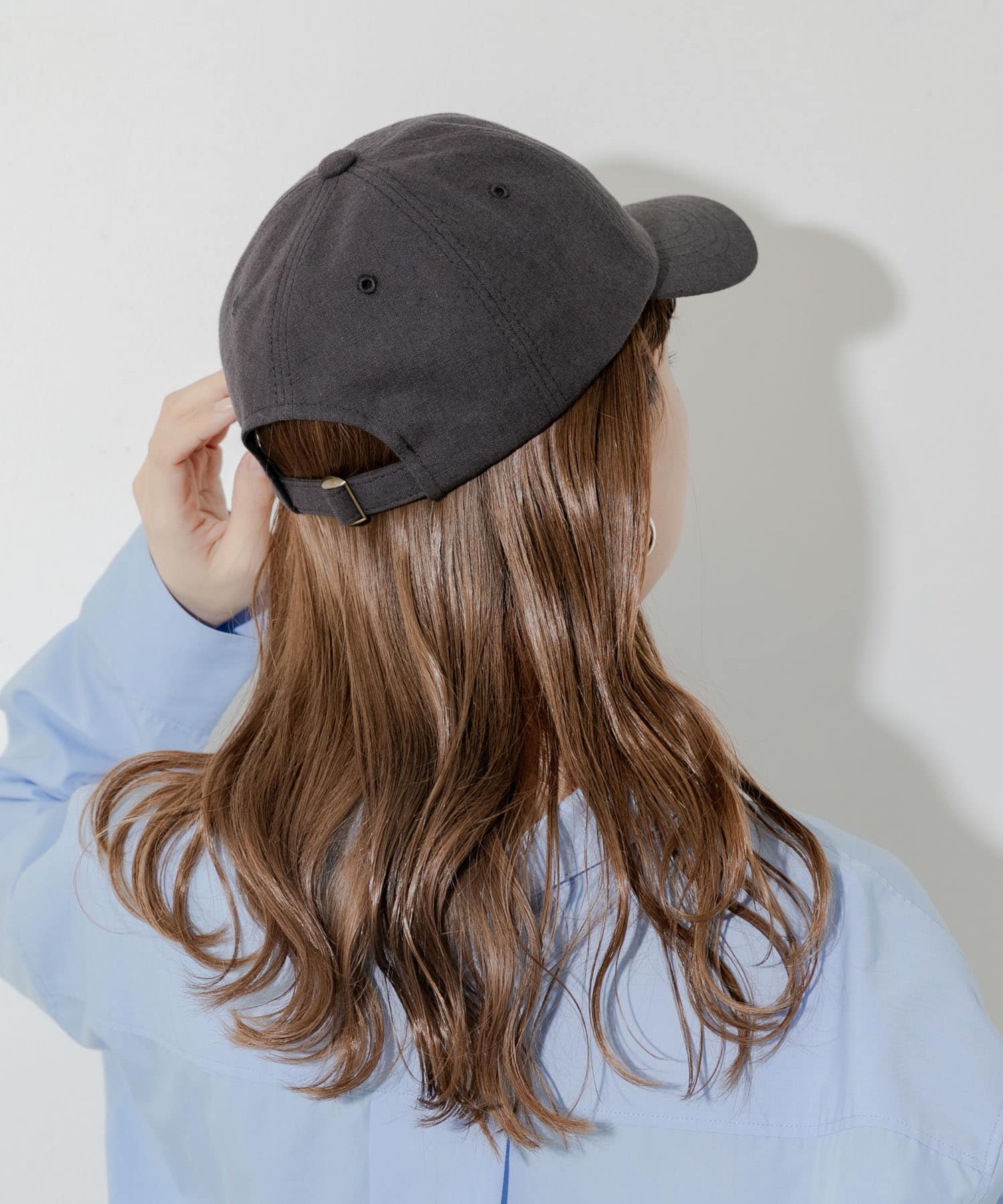 シンプルリネンキャップ BLK -