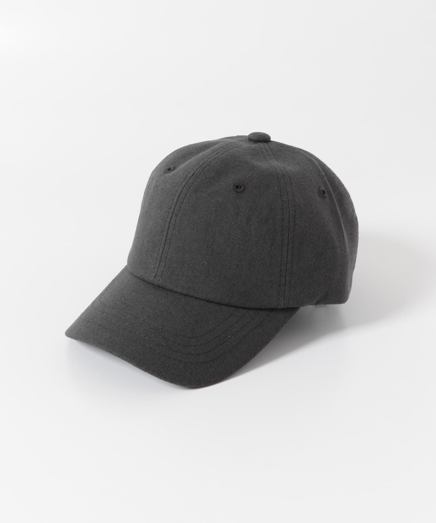 シンプルリネンキャップ BLK -