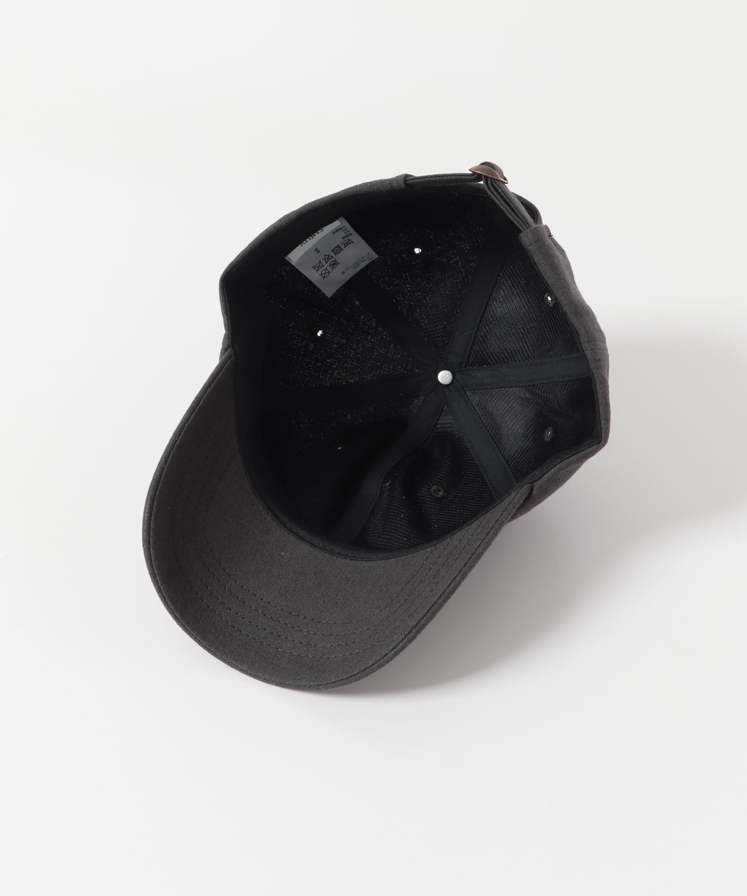 シンプルリネンキャップ BLK -