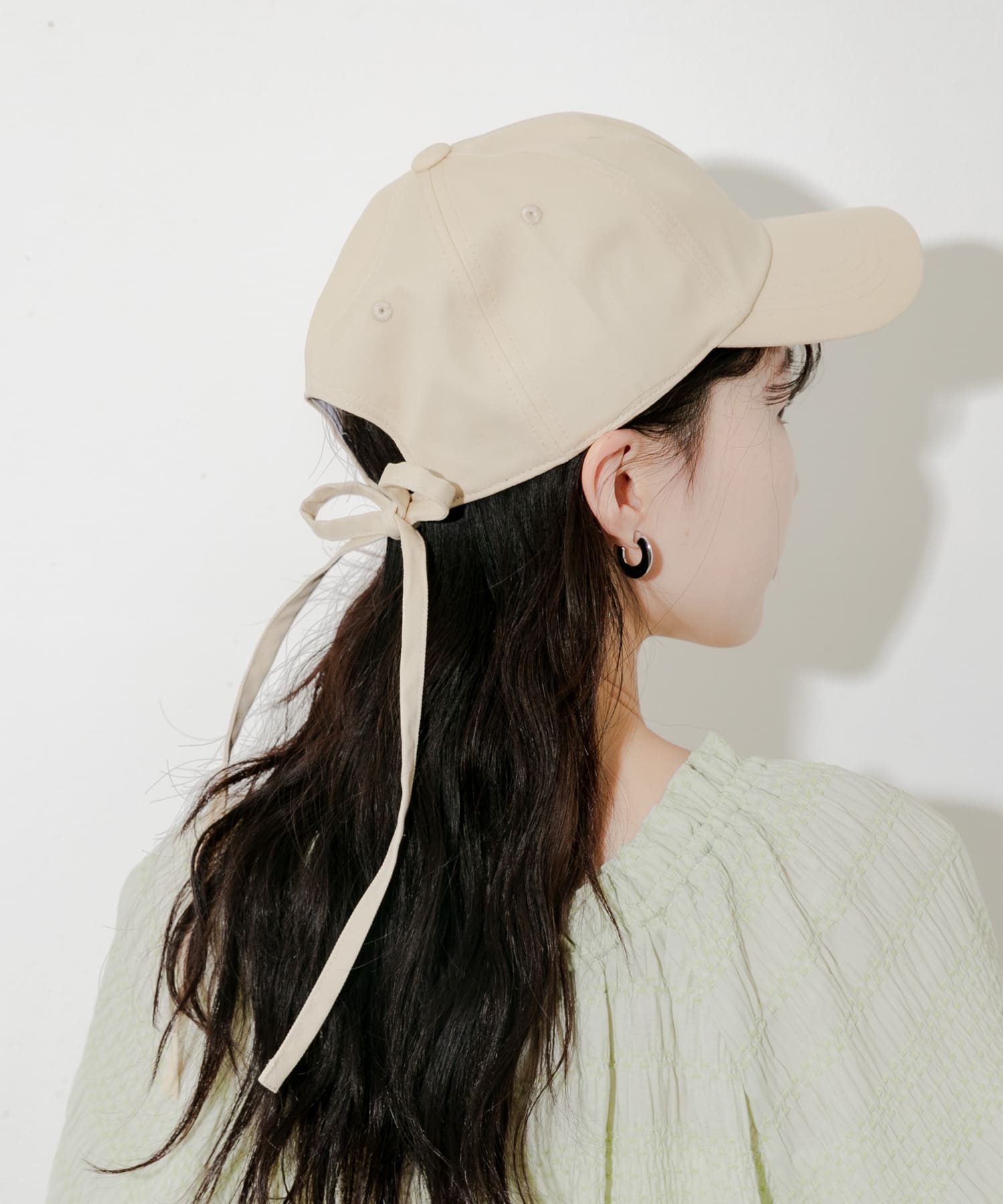 バックリボンキャップ BEG -