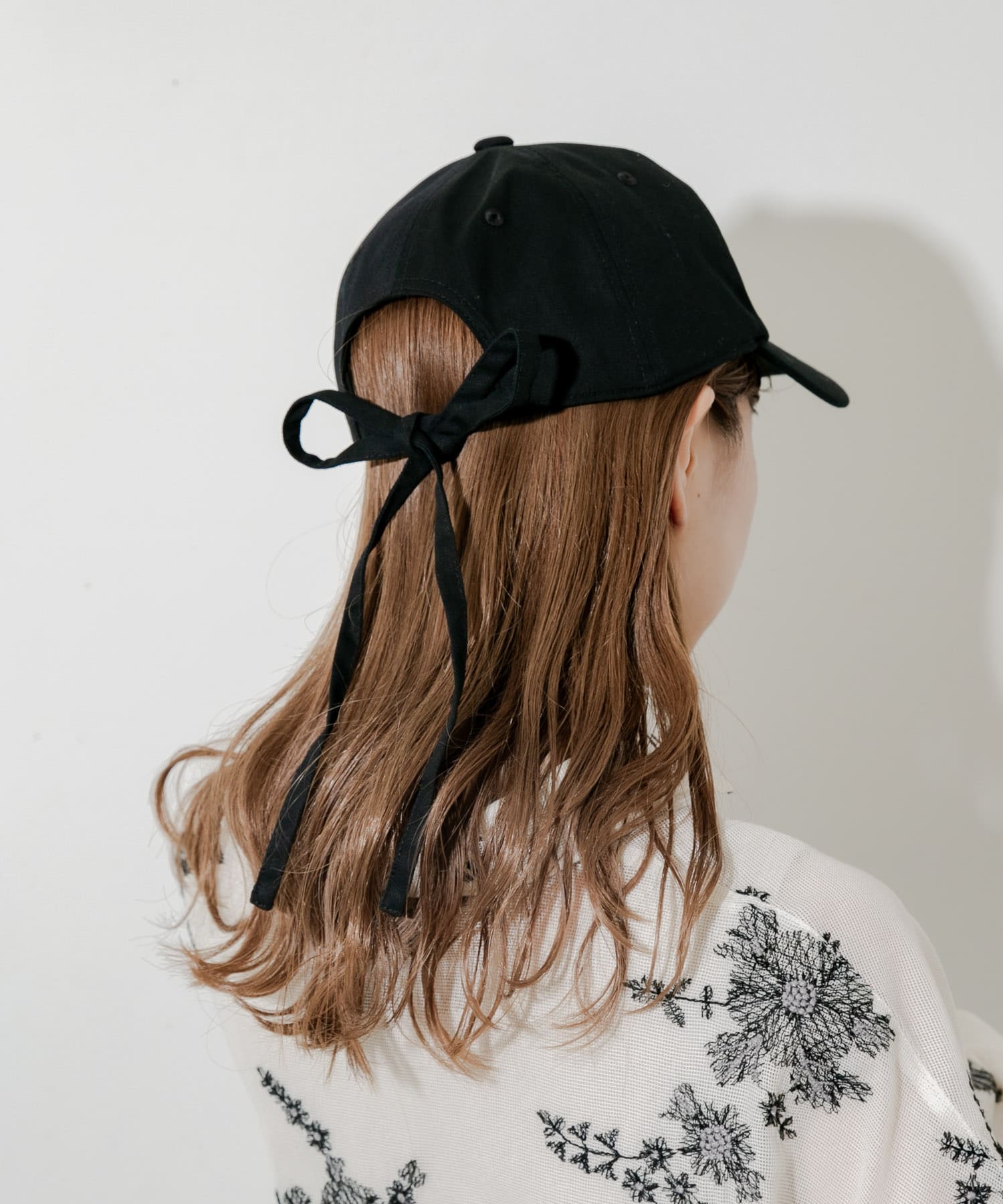 バックリボンキャップ BLK -