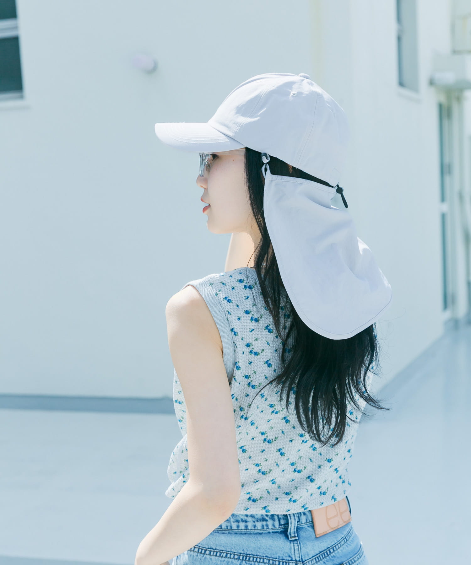 『撥水/UVカット』サンシェードキャップ GRY -