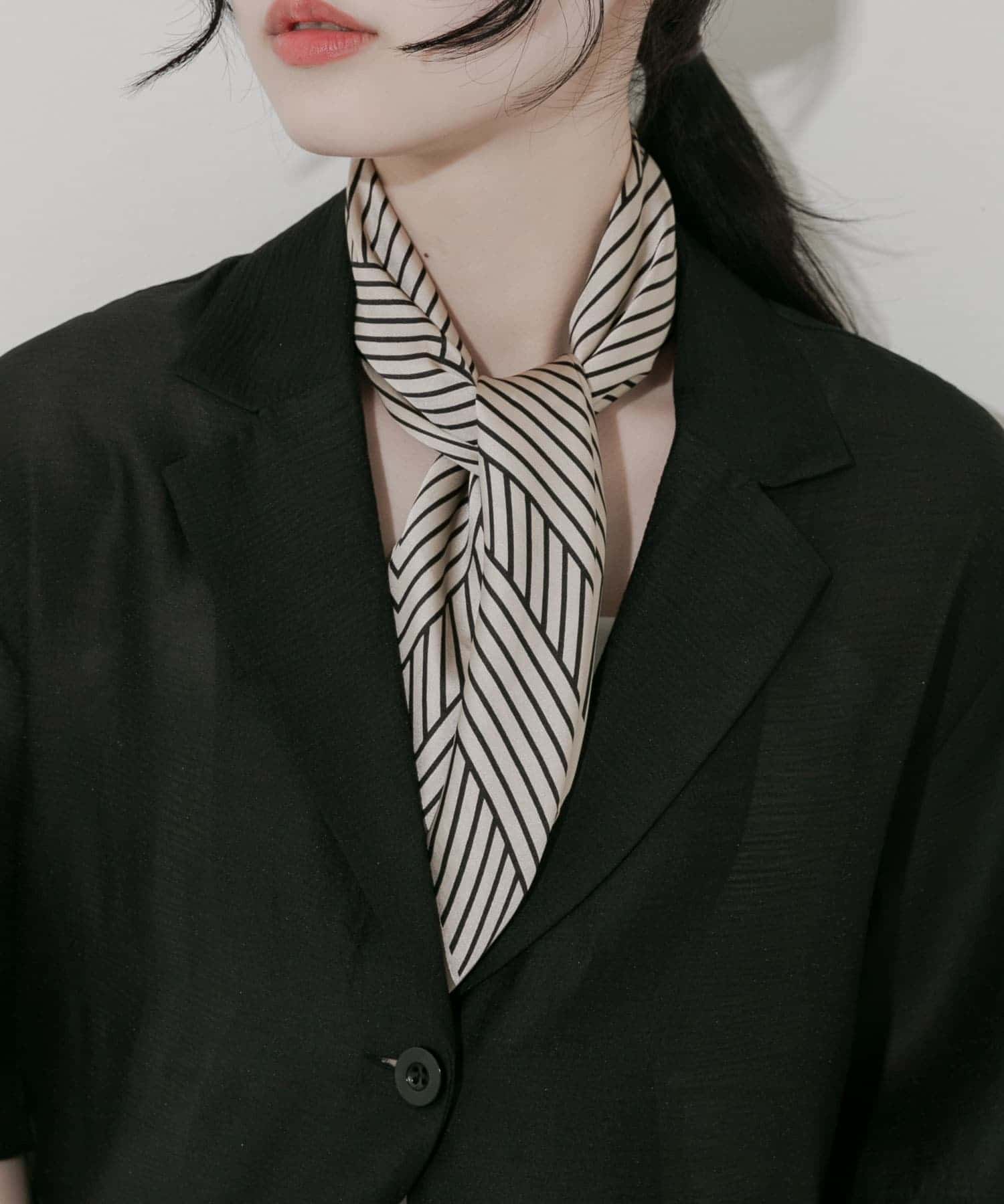 アソートパターンスカーフ GRY -