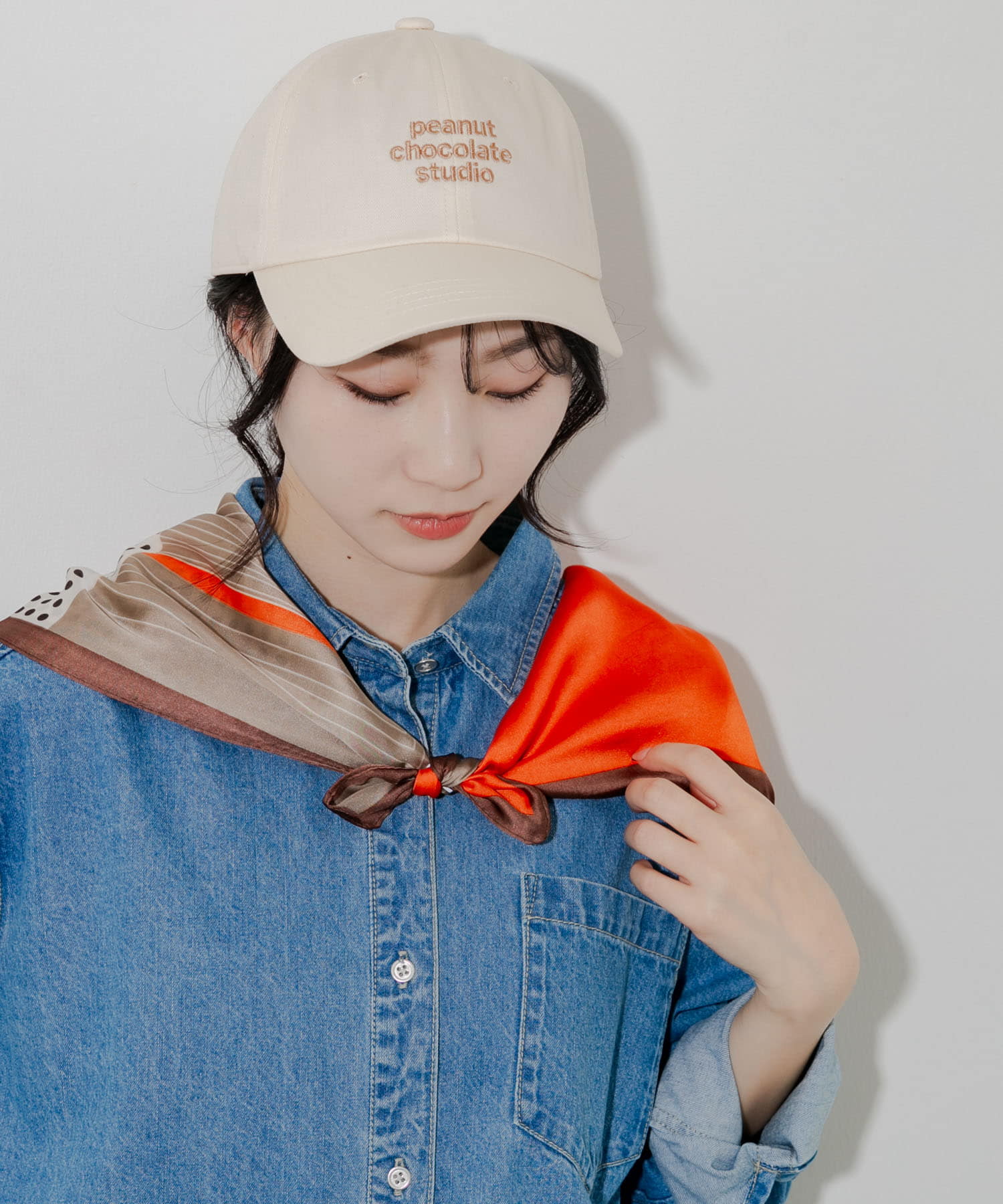 アソートパターンスカーフ BRN -