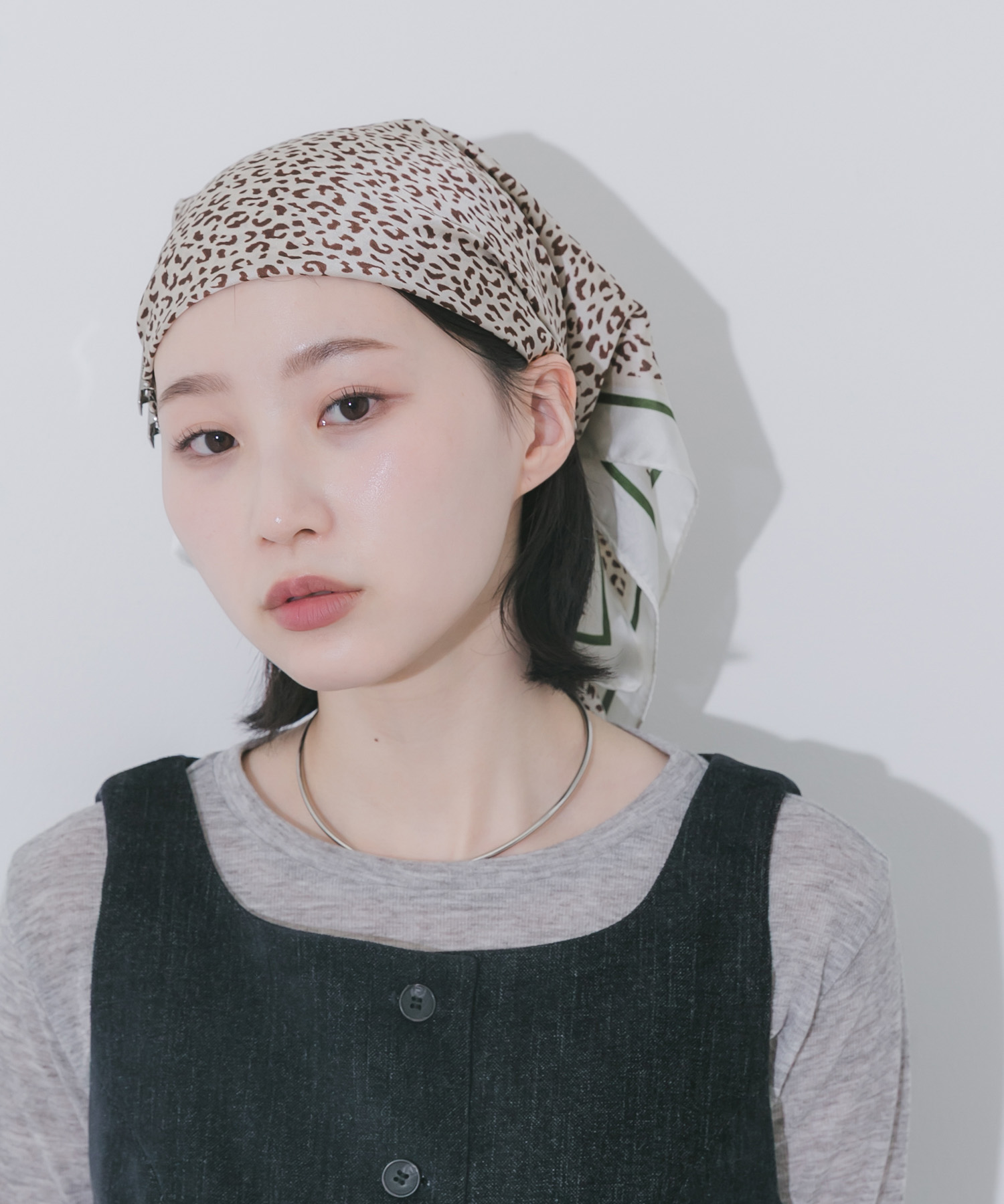 アソートパターンスカーフ BEG -
