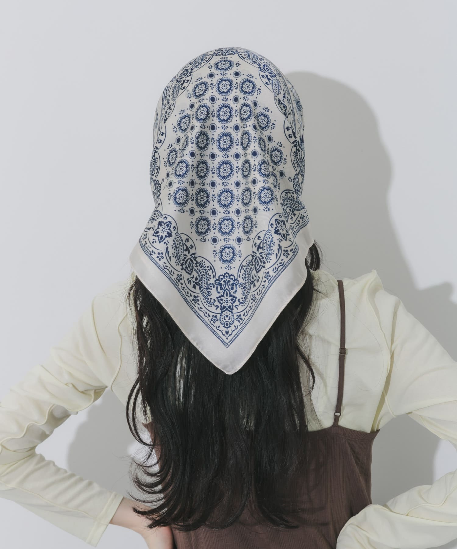 アソートパターンスカーフ WHT -