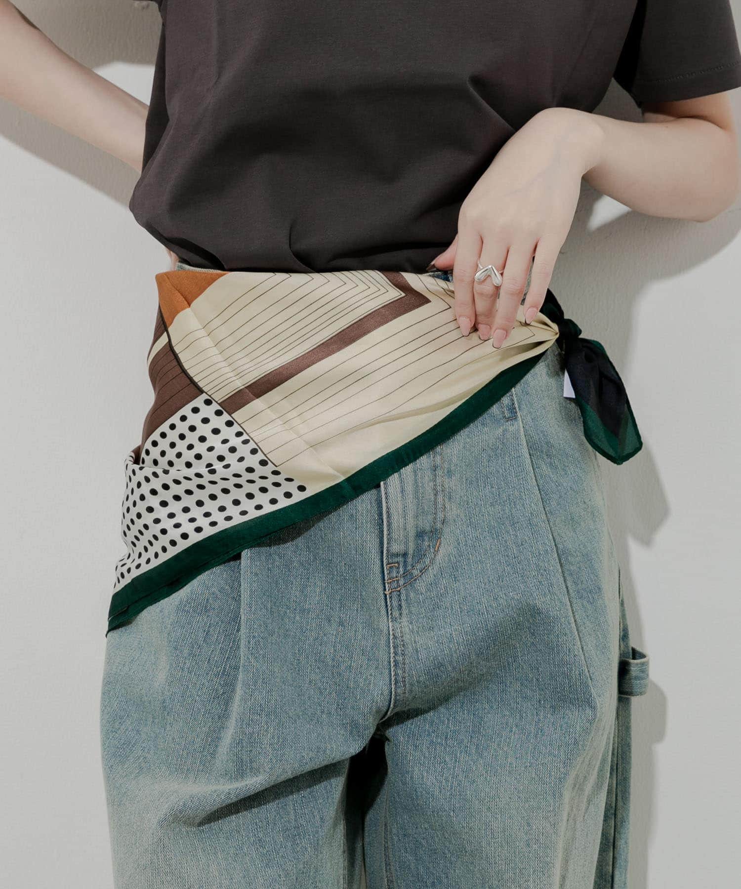 アソートパターンスカーフ GRN -