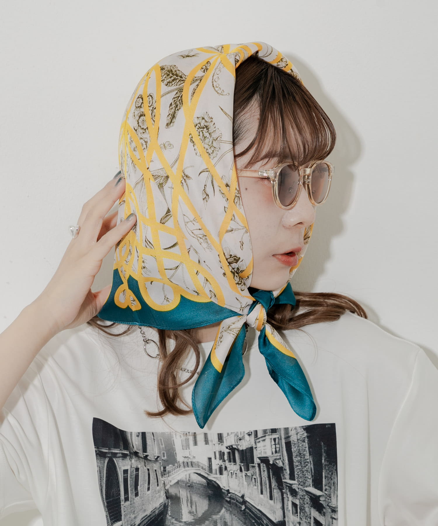 アソートパターンスカーフ YEL -