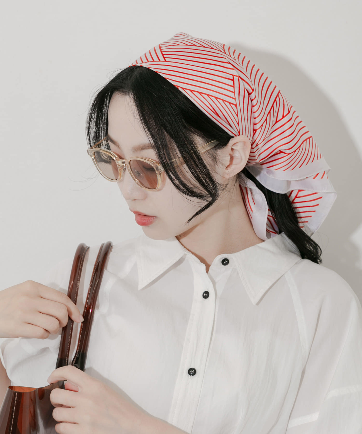 アソートパターンスカーフ RED -