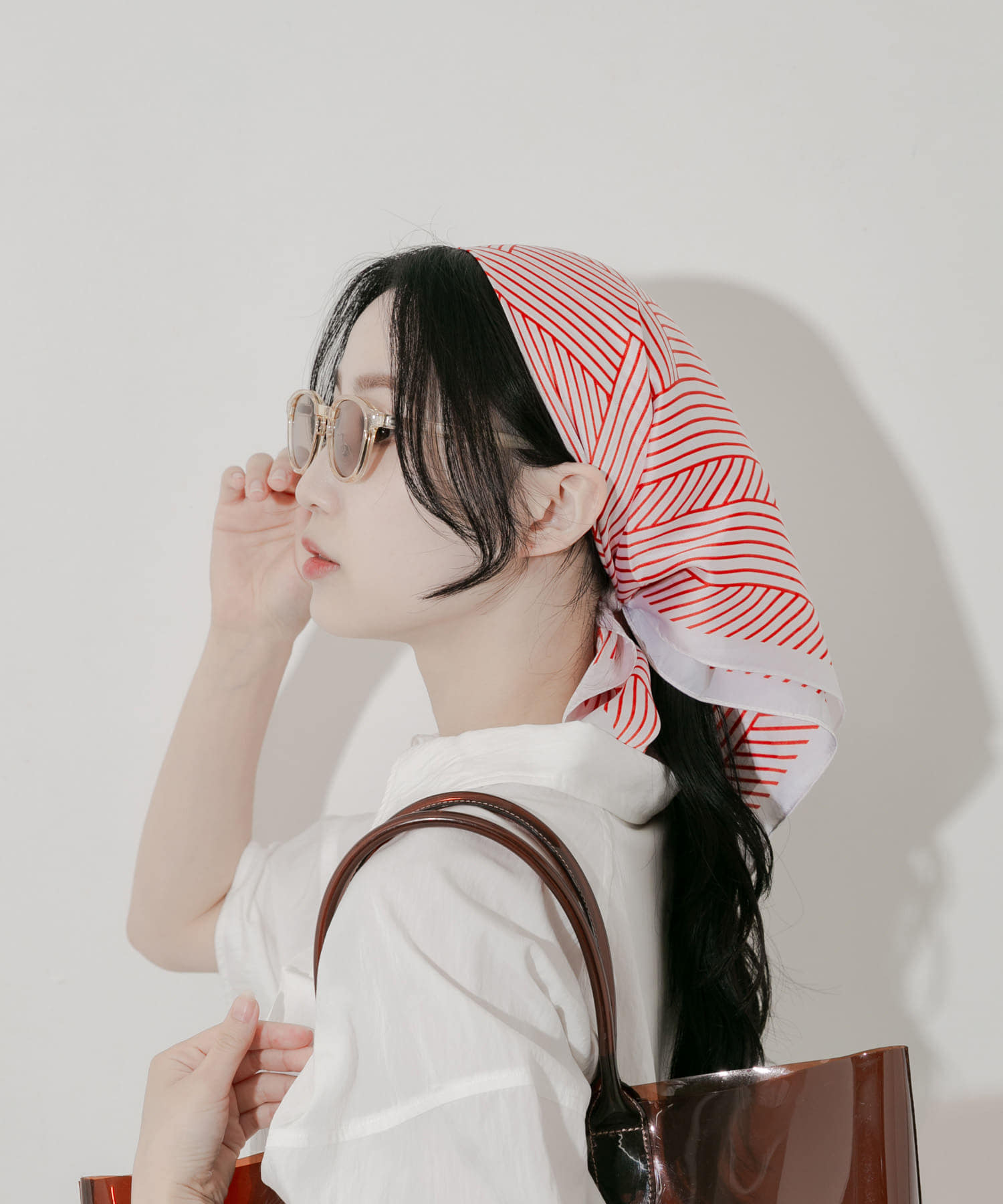 アソートパターンスカーフ RED -