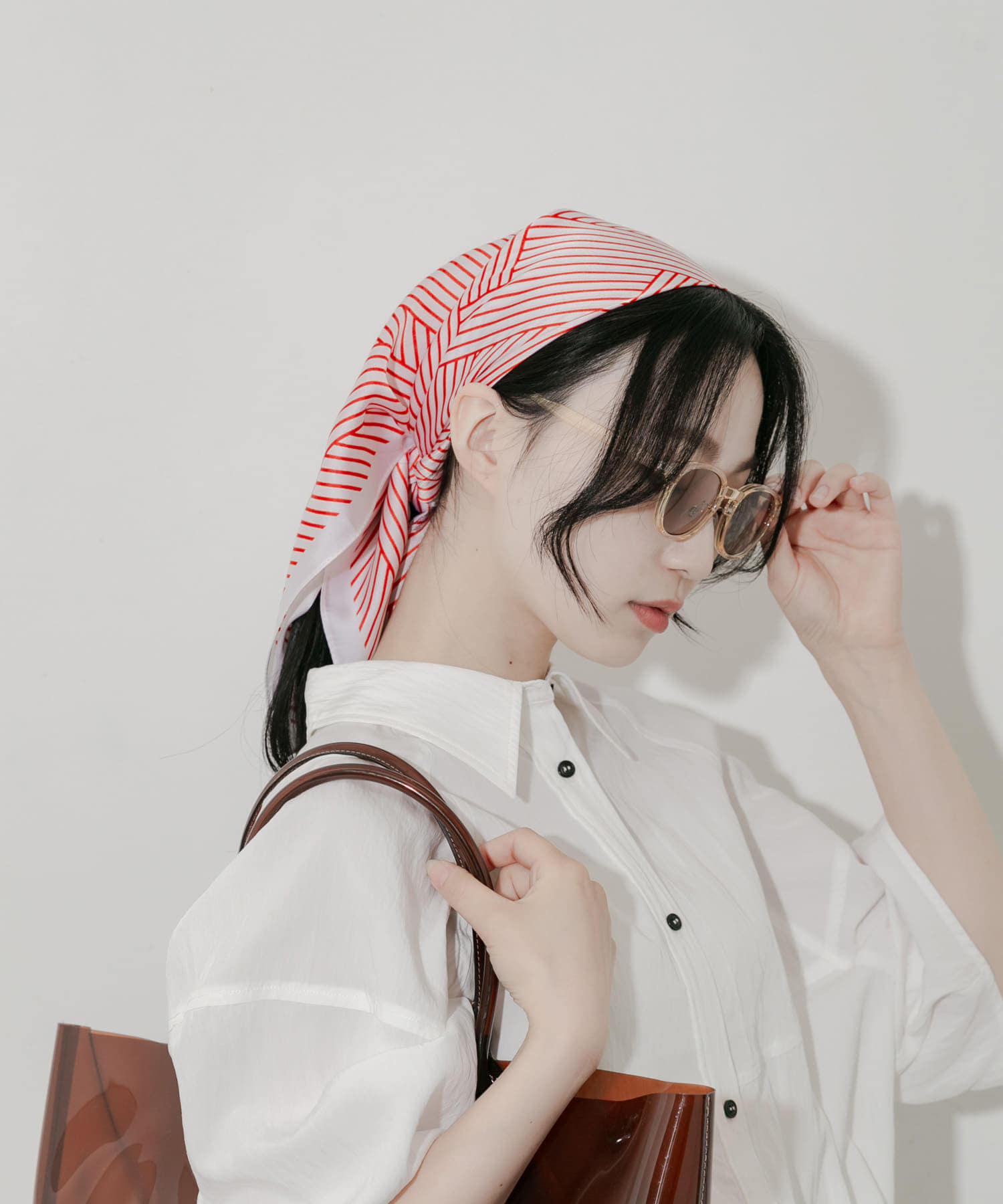 アソートパターンスカーフ RED -