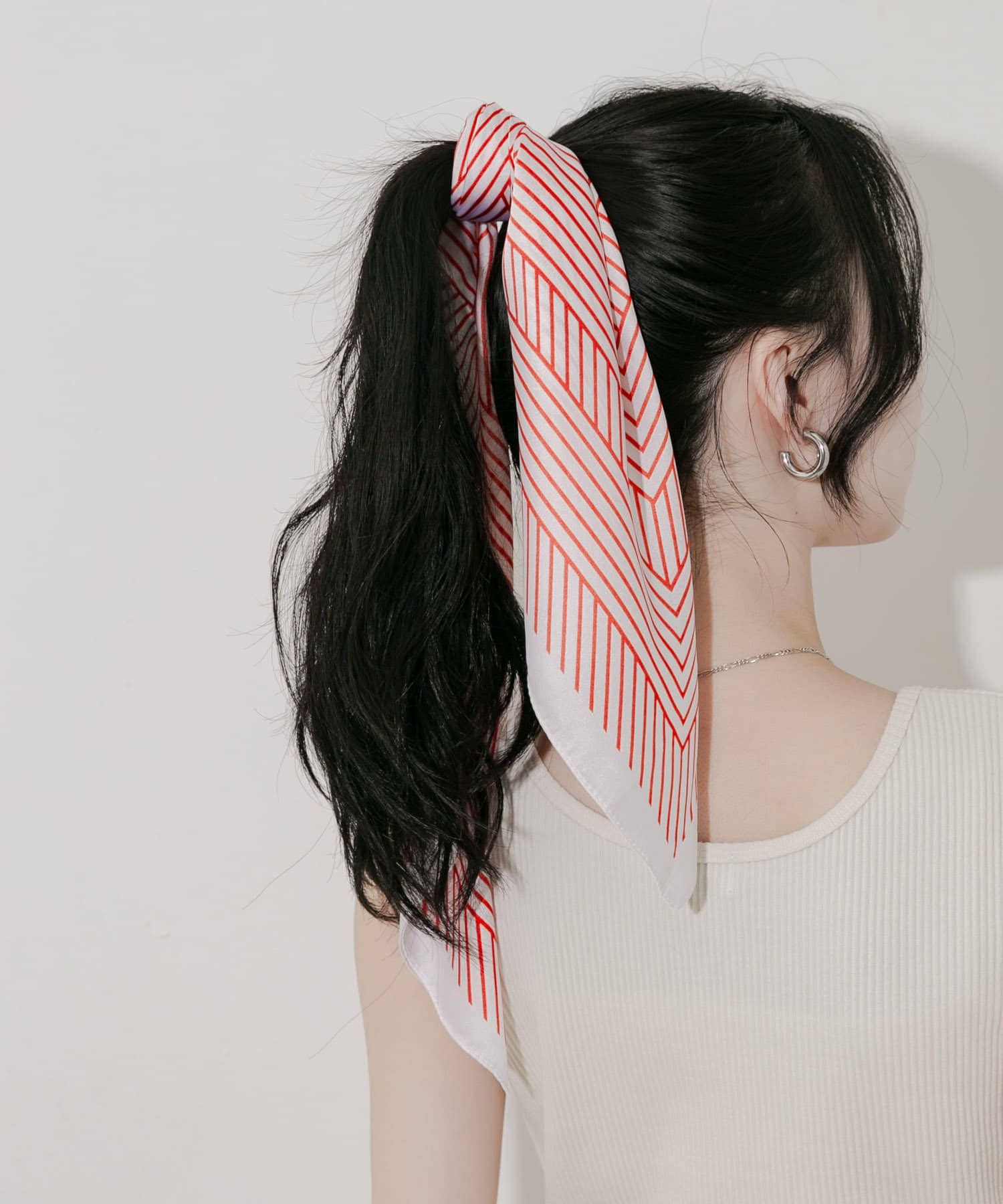 アソートパターンスカーフ RED -