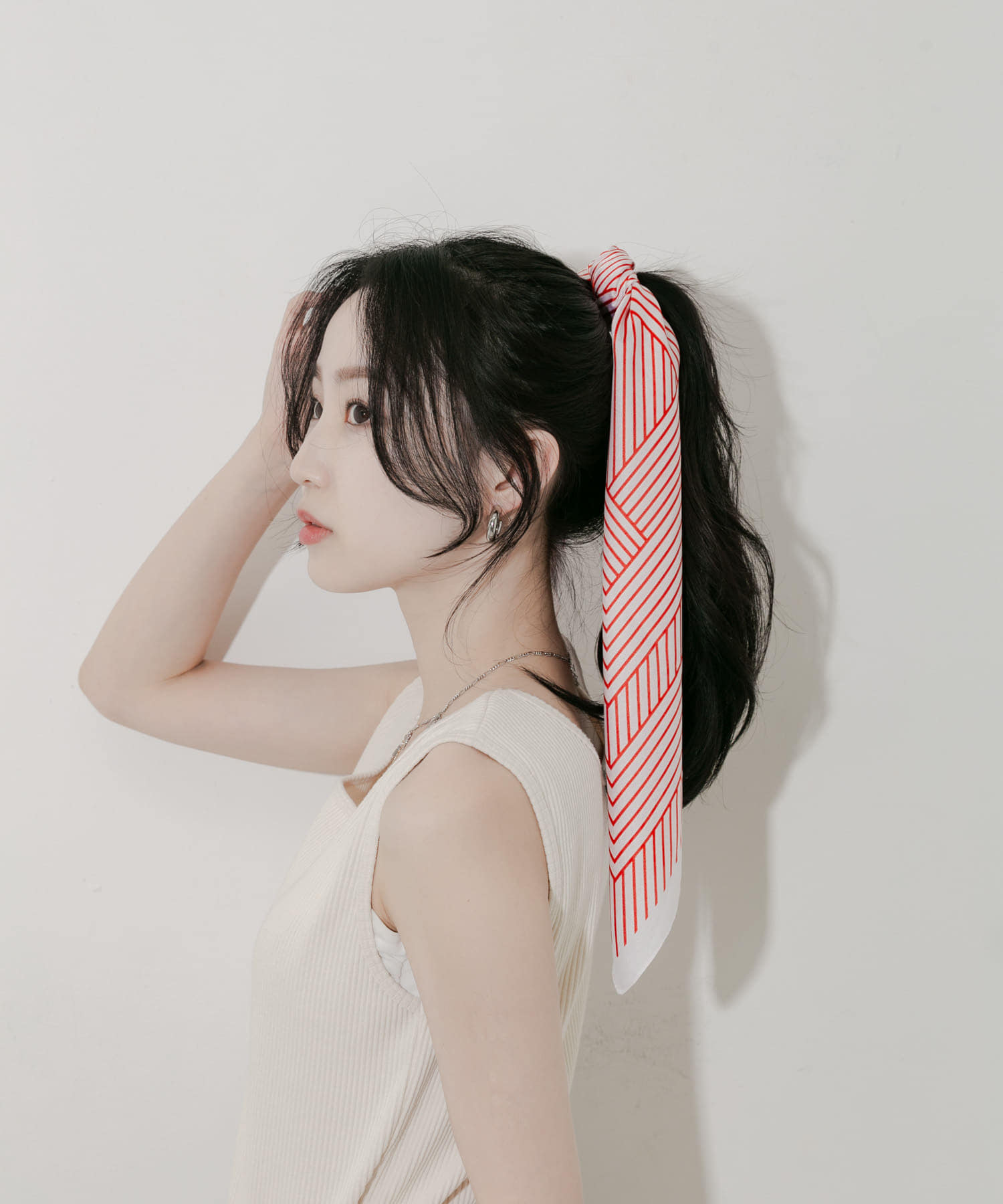 アソートパターンスカーフ RED -