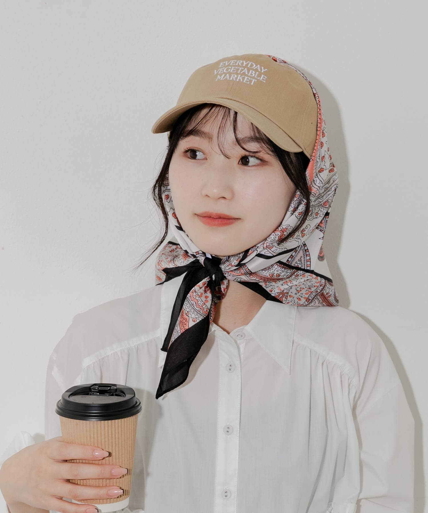 アソートパターンスカーフ BLK -