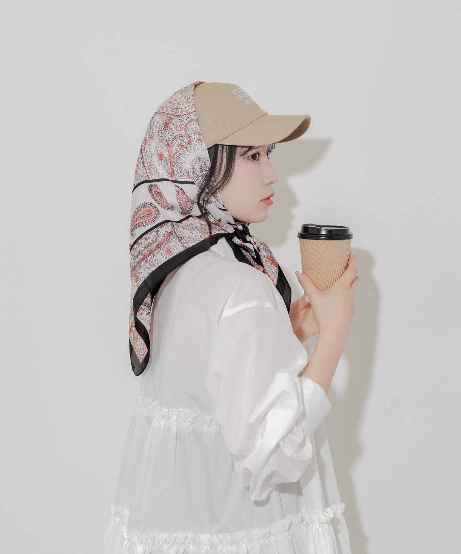 アソートパターンスカーフ BLK -