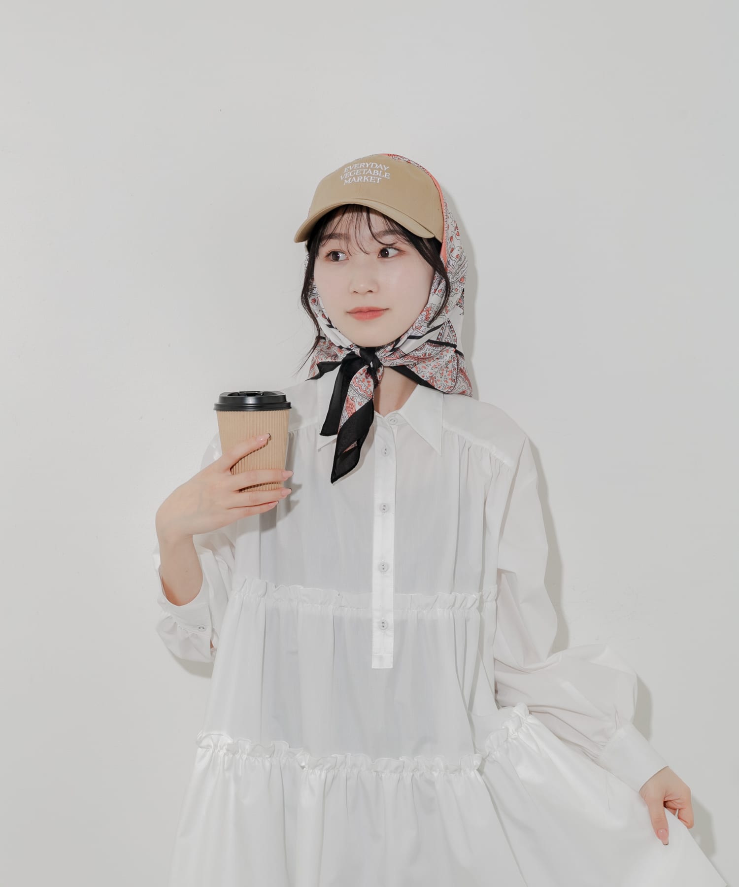 アソートパターンスカーフ BLK -