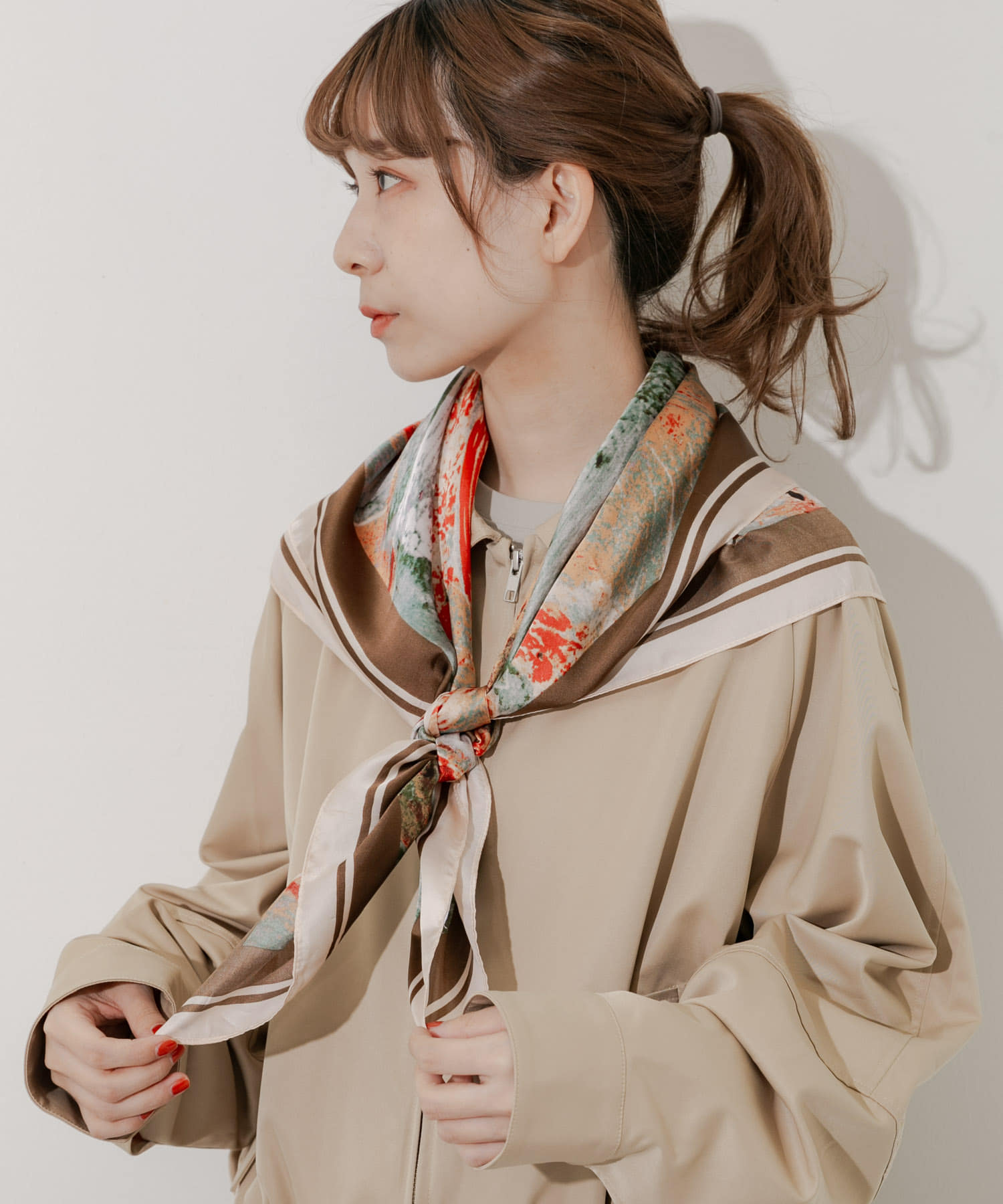 アソートビッグスカーフ BRN -