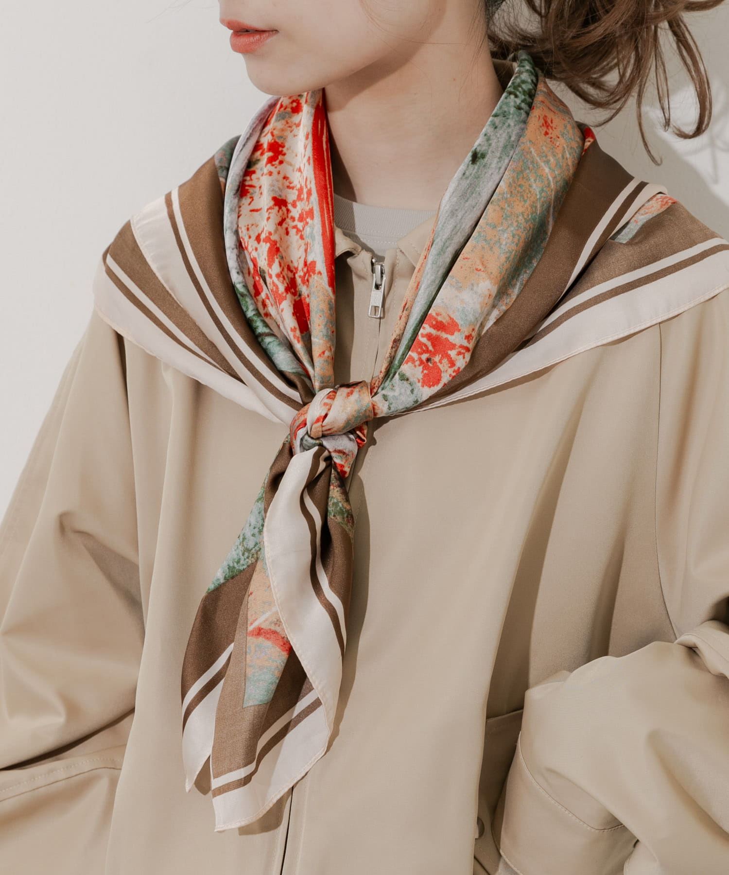 アソートビッグスカーフ BRN -