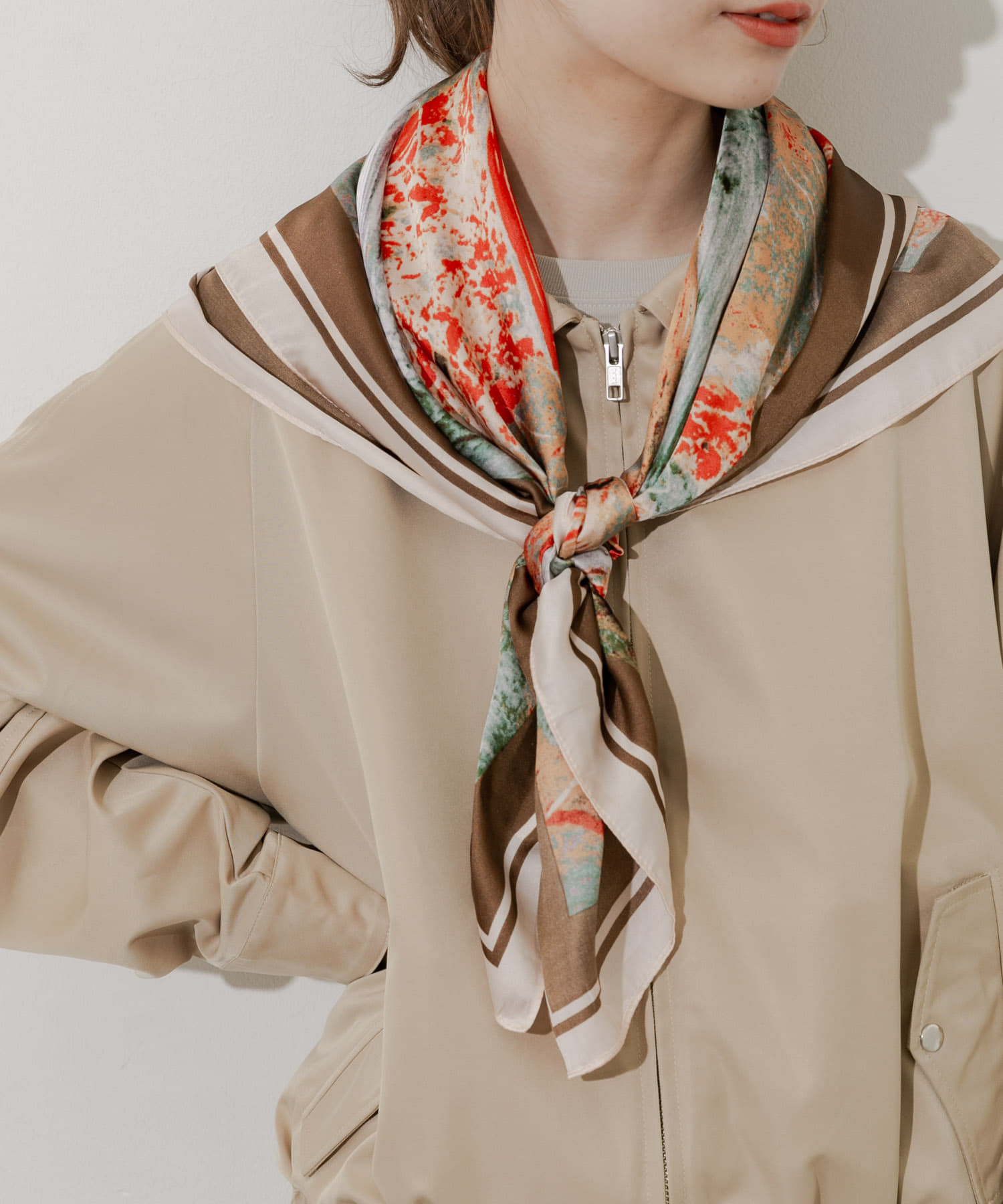 アソートビッグスカーフ BRN -