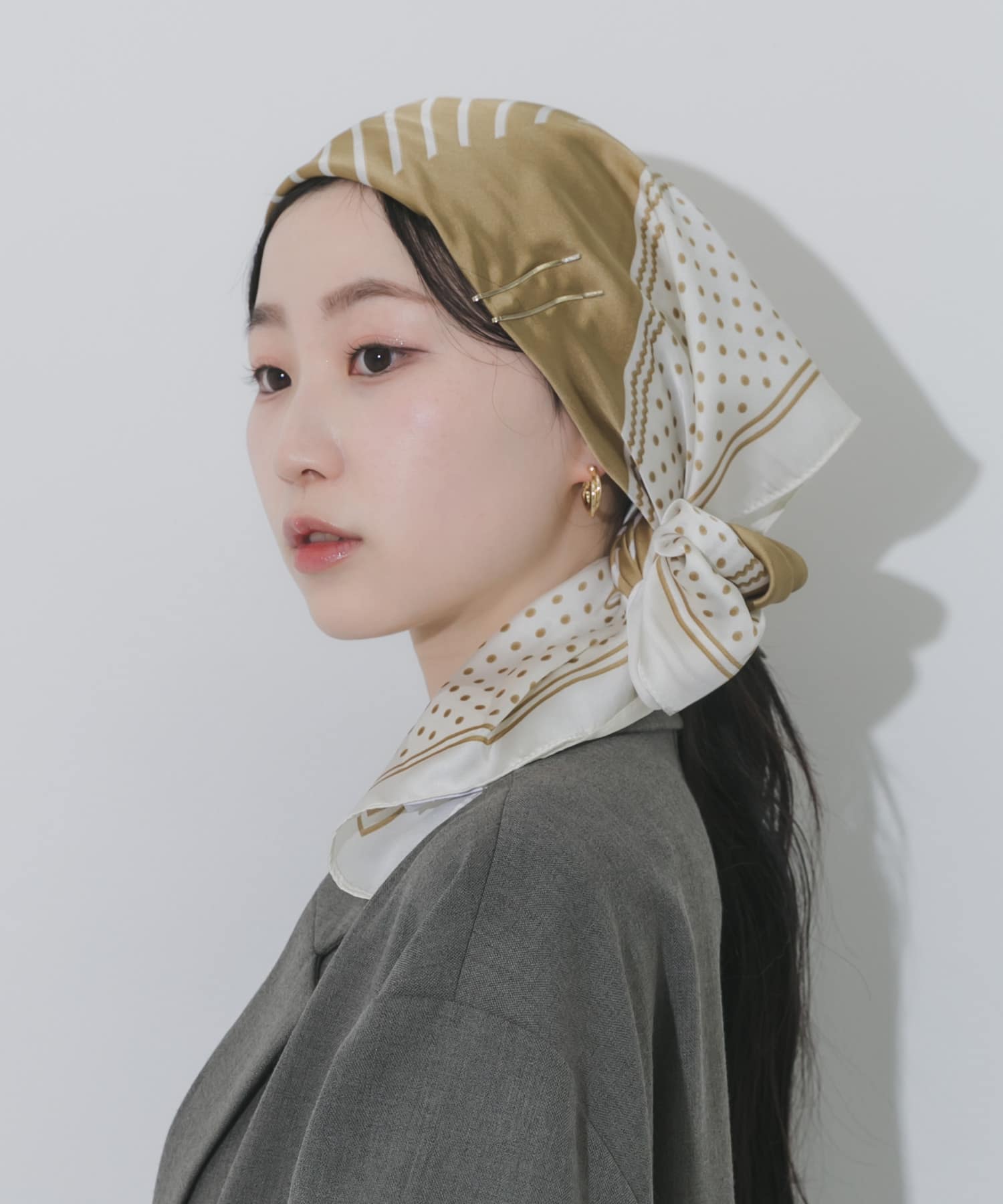 アソートビッグスカーフ BEG -