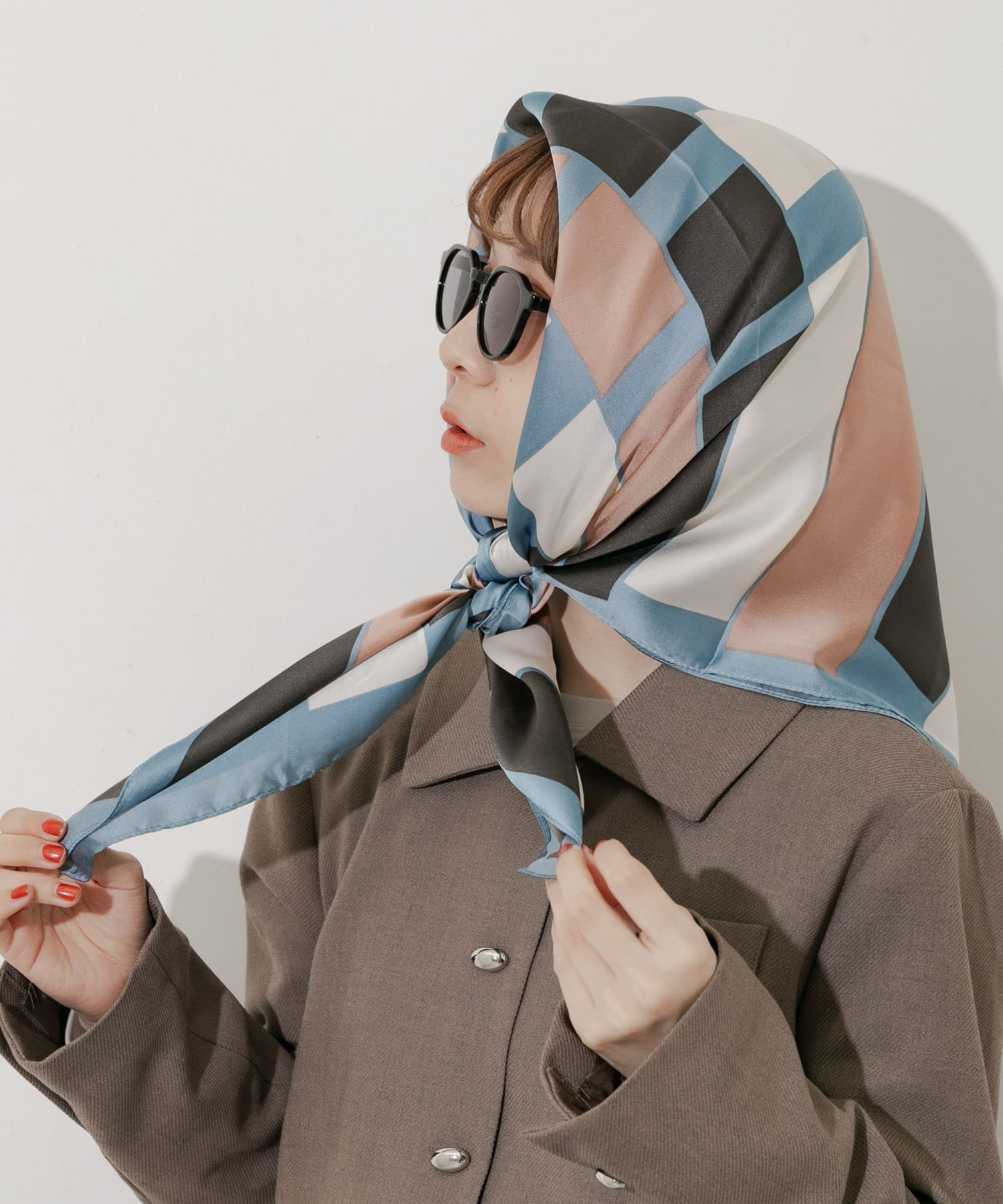 アソートビッグスカーフ BLU -