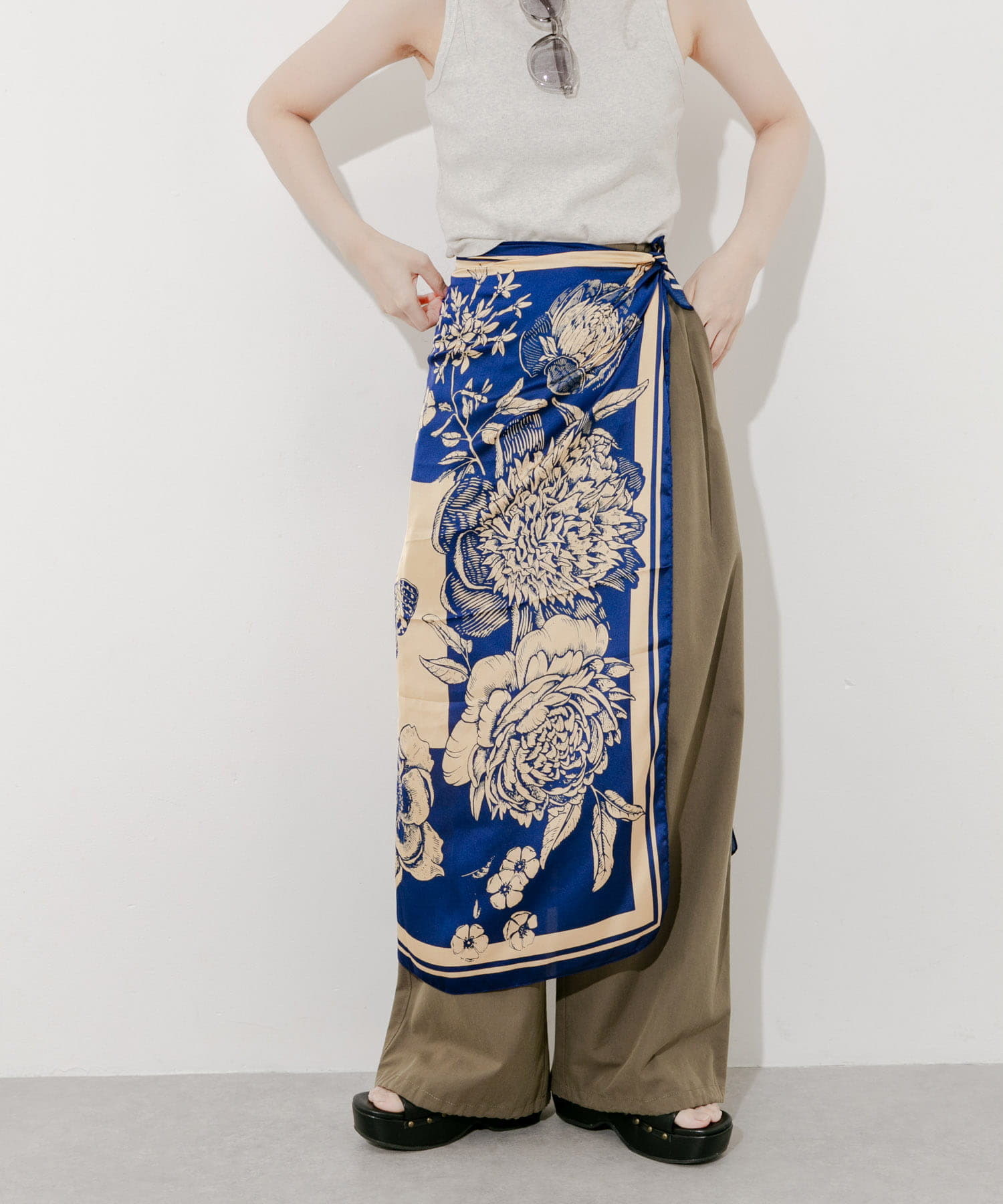 アソートビッグスカーフ NVY -