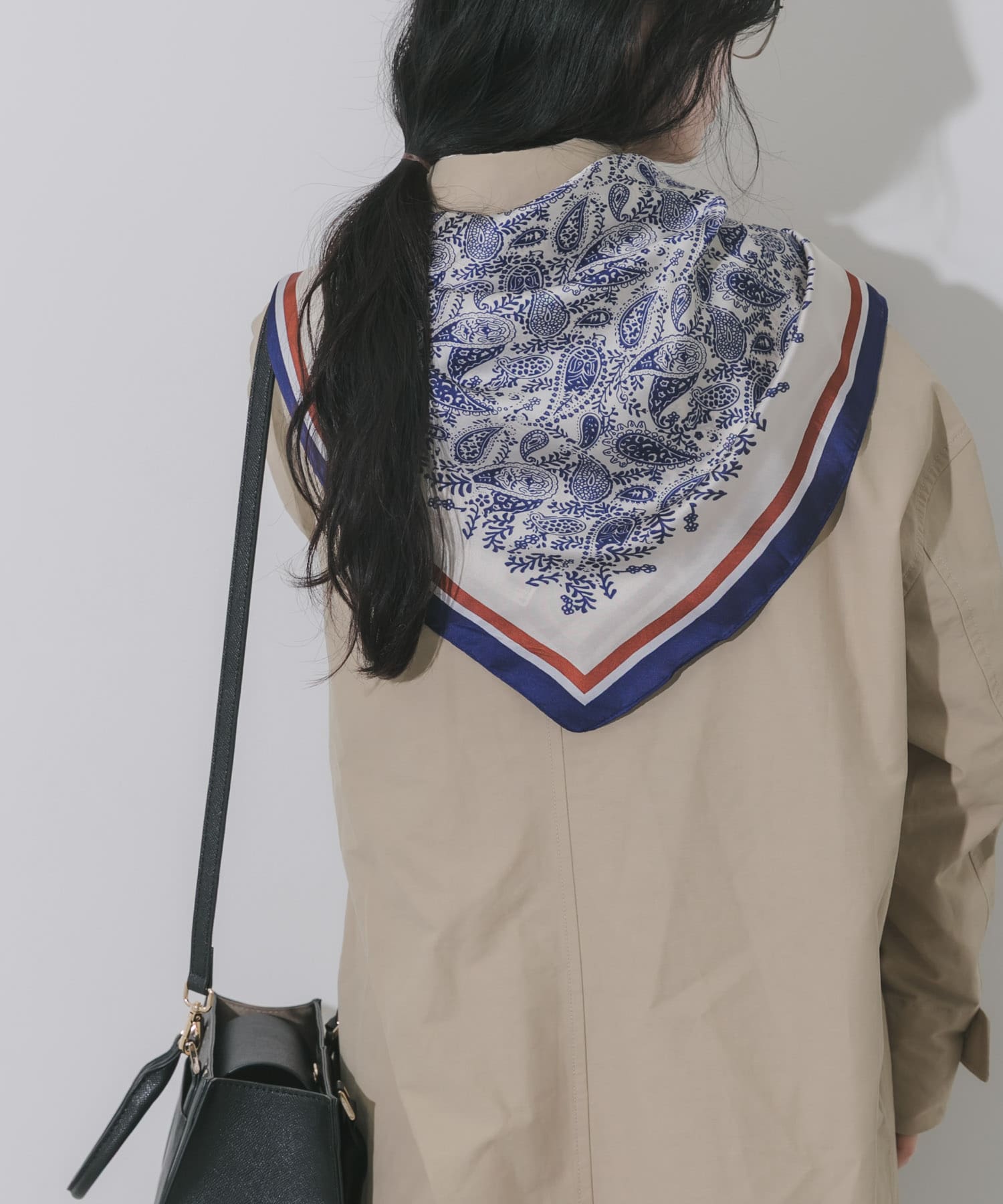 アソートビッグスカーフ NVY/IVO -