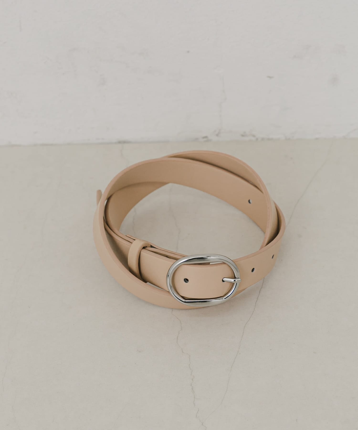 オーバルバックルベルト BEG -