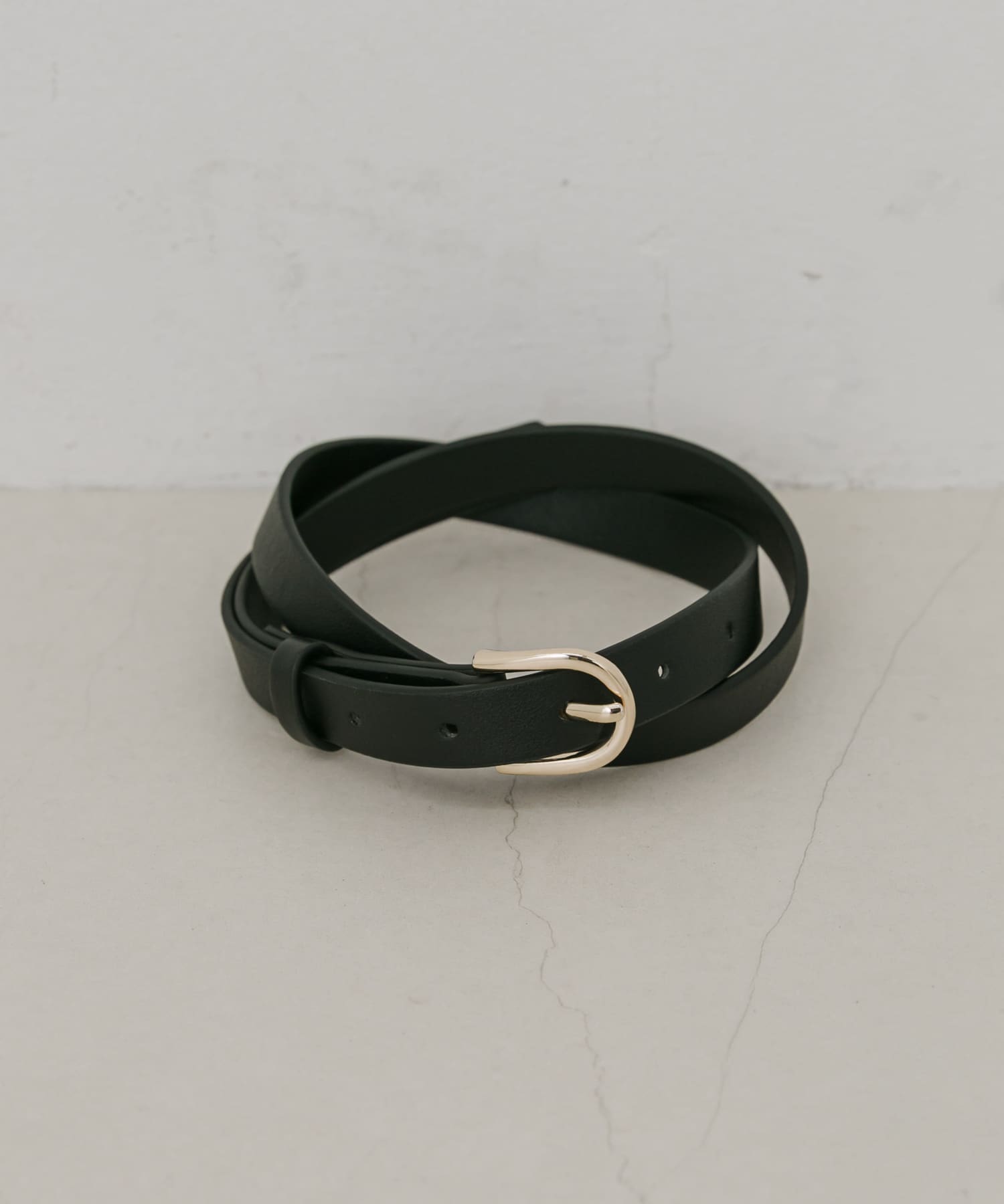 オーバルシングルピンベルト BLK -
