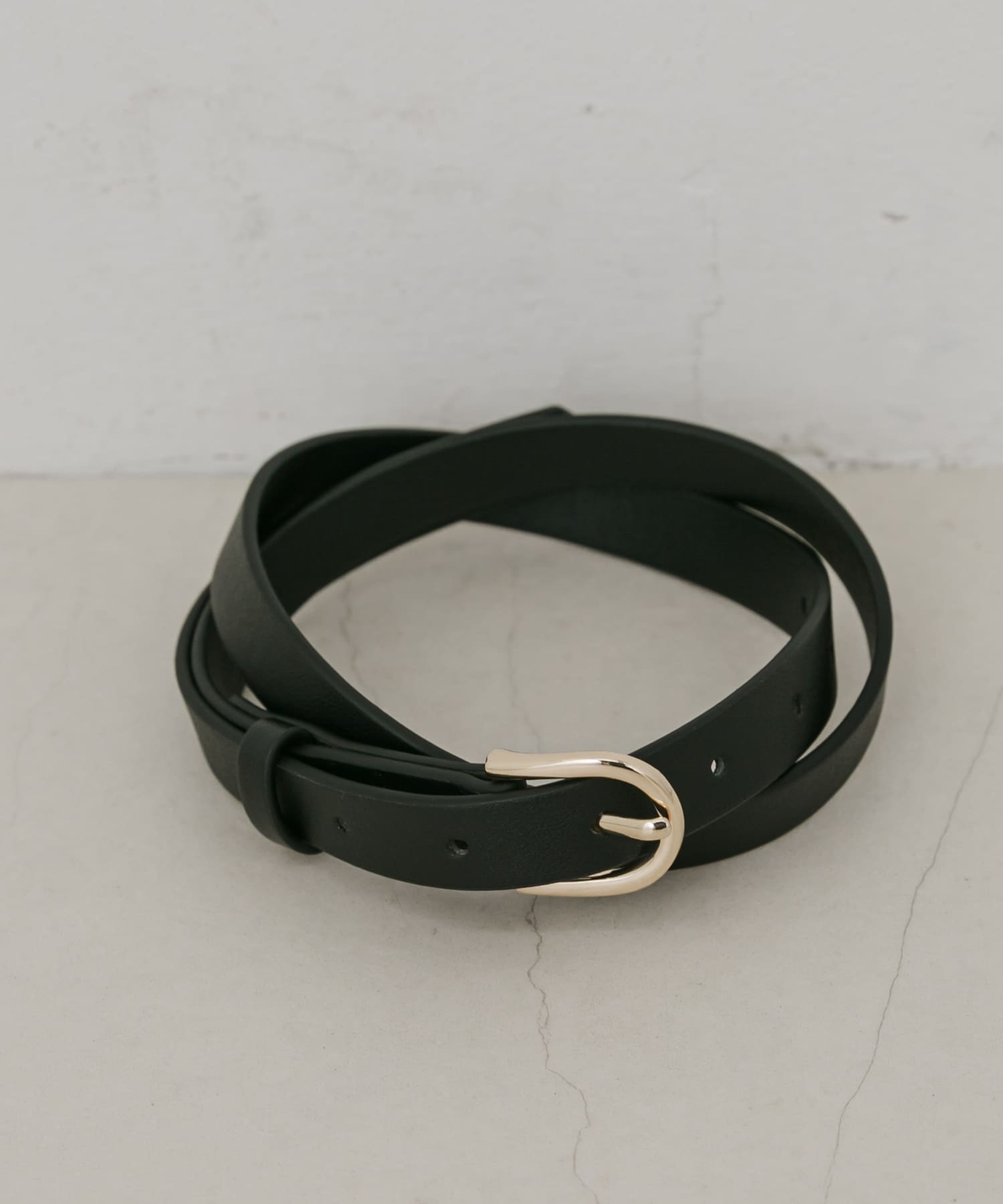 オーバルシングルピンベルト BLK -