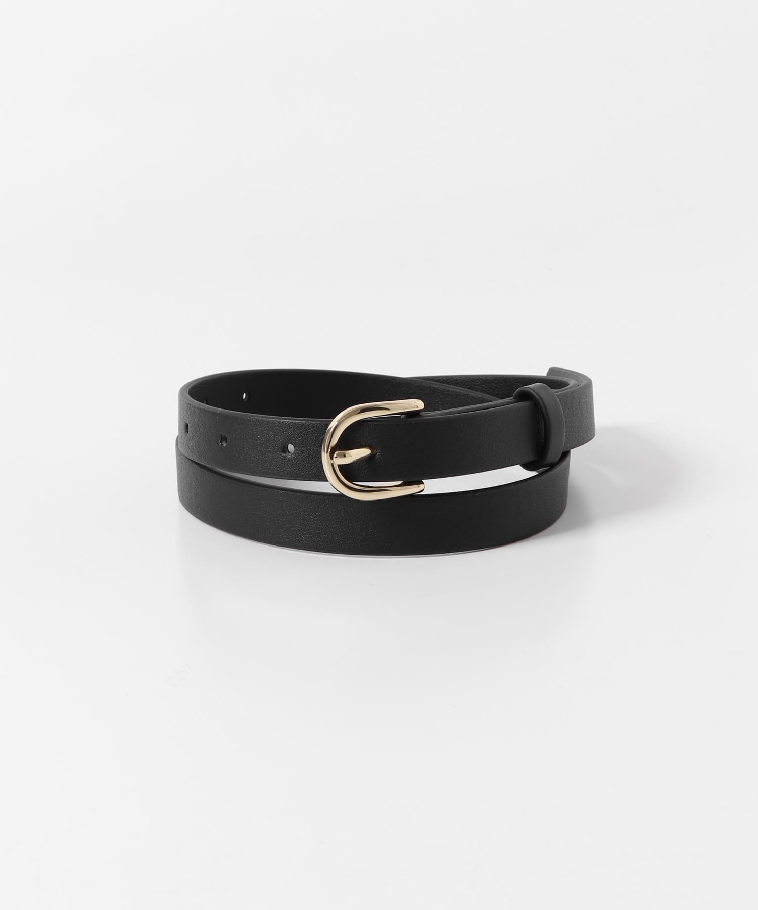 オーバルシングルピンベルト BLK -