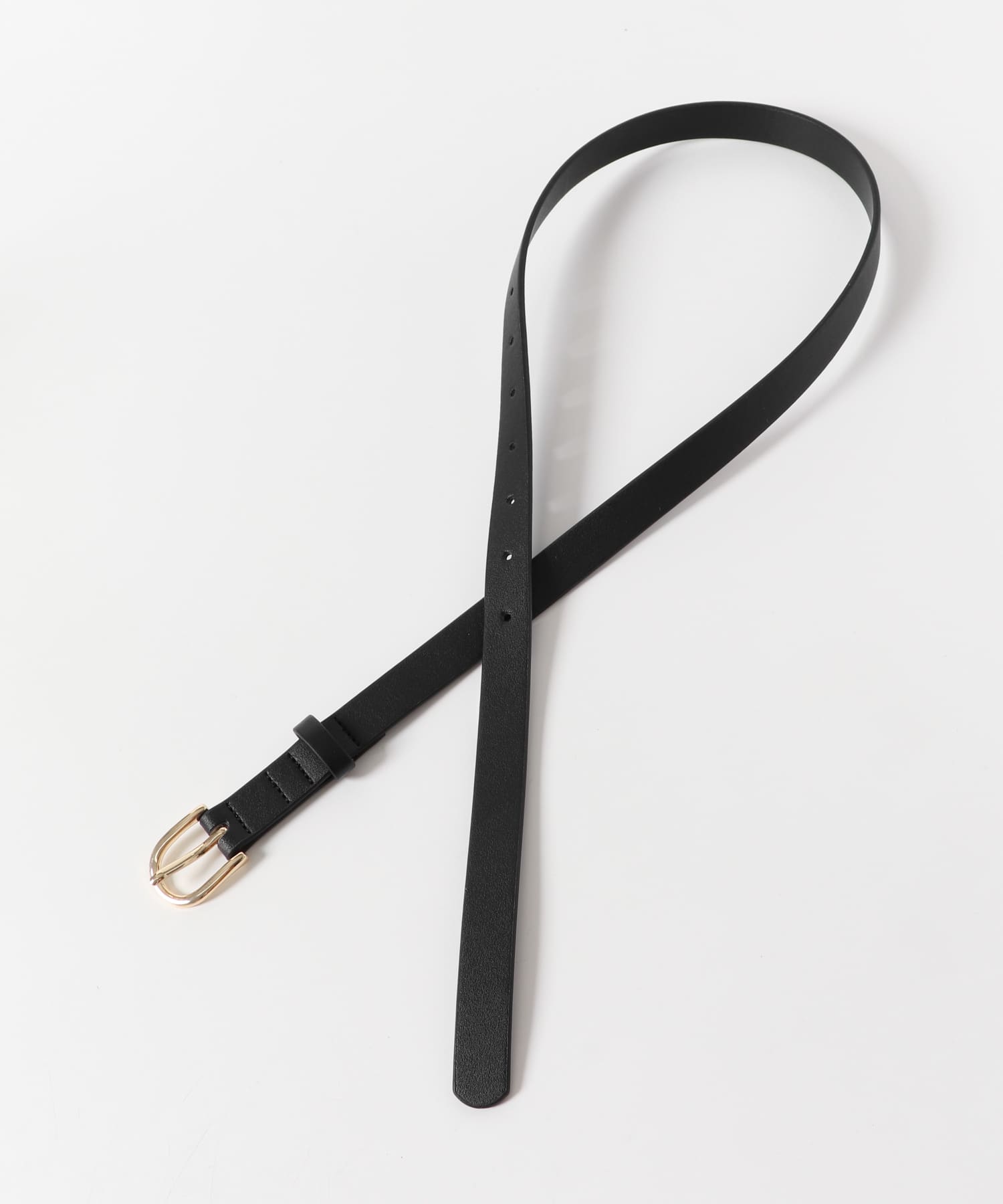 オーバルシングルピンベルト BLK -