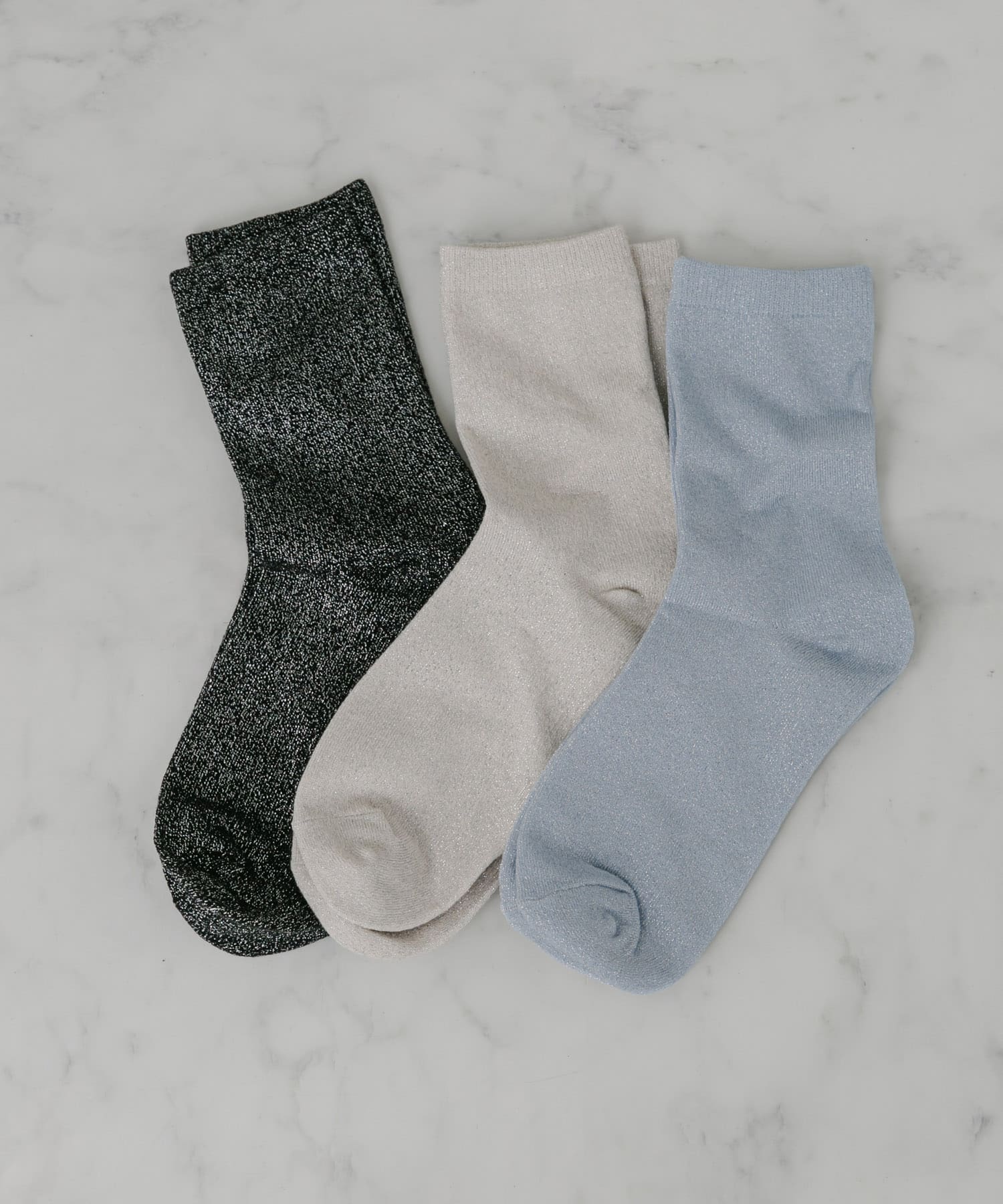 ラメカラーソックス BLU 22-25